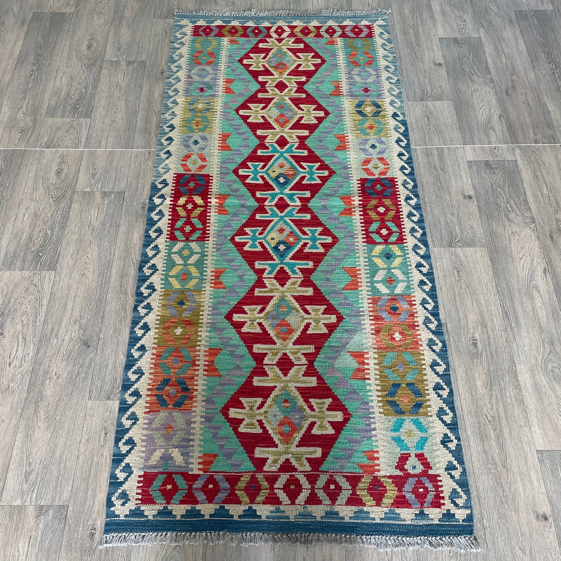 207 x 90 cm | Afghan Kilim Runner