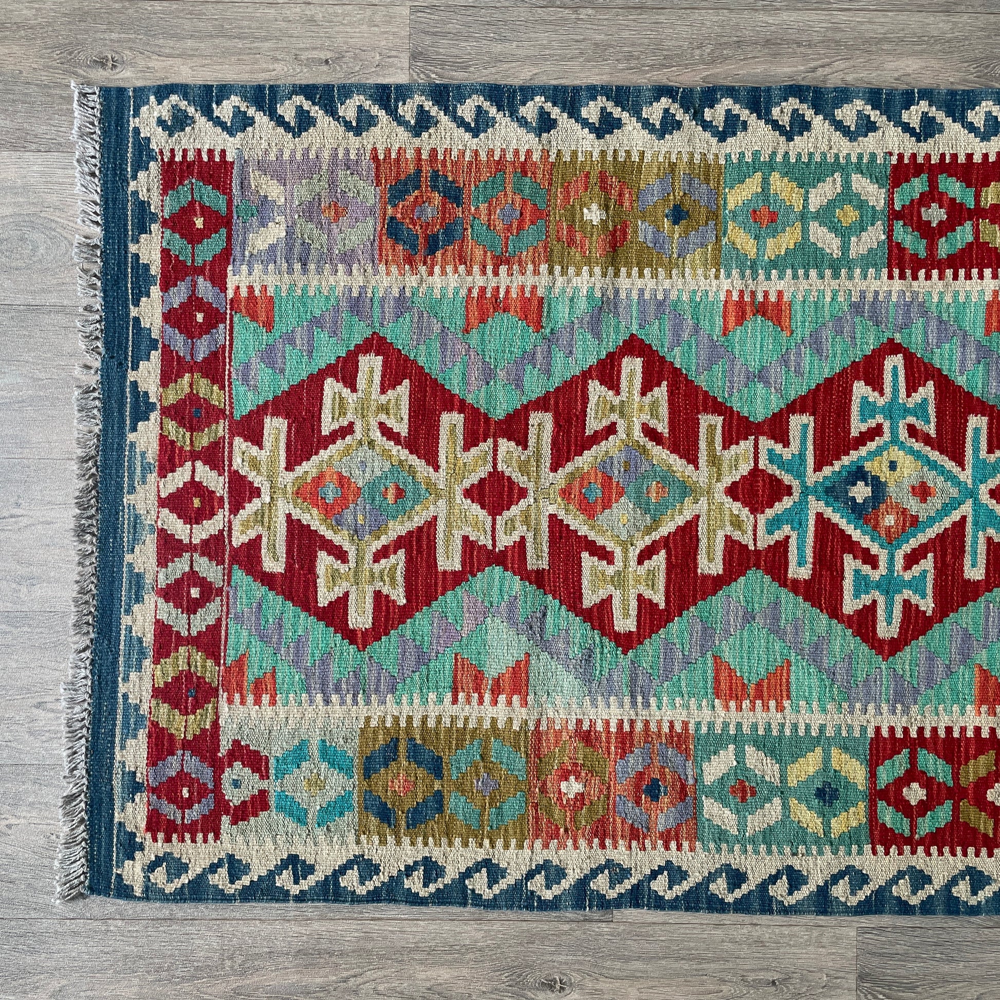 207 x 90 cm | Afghan Kilim Runner