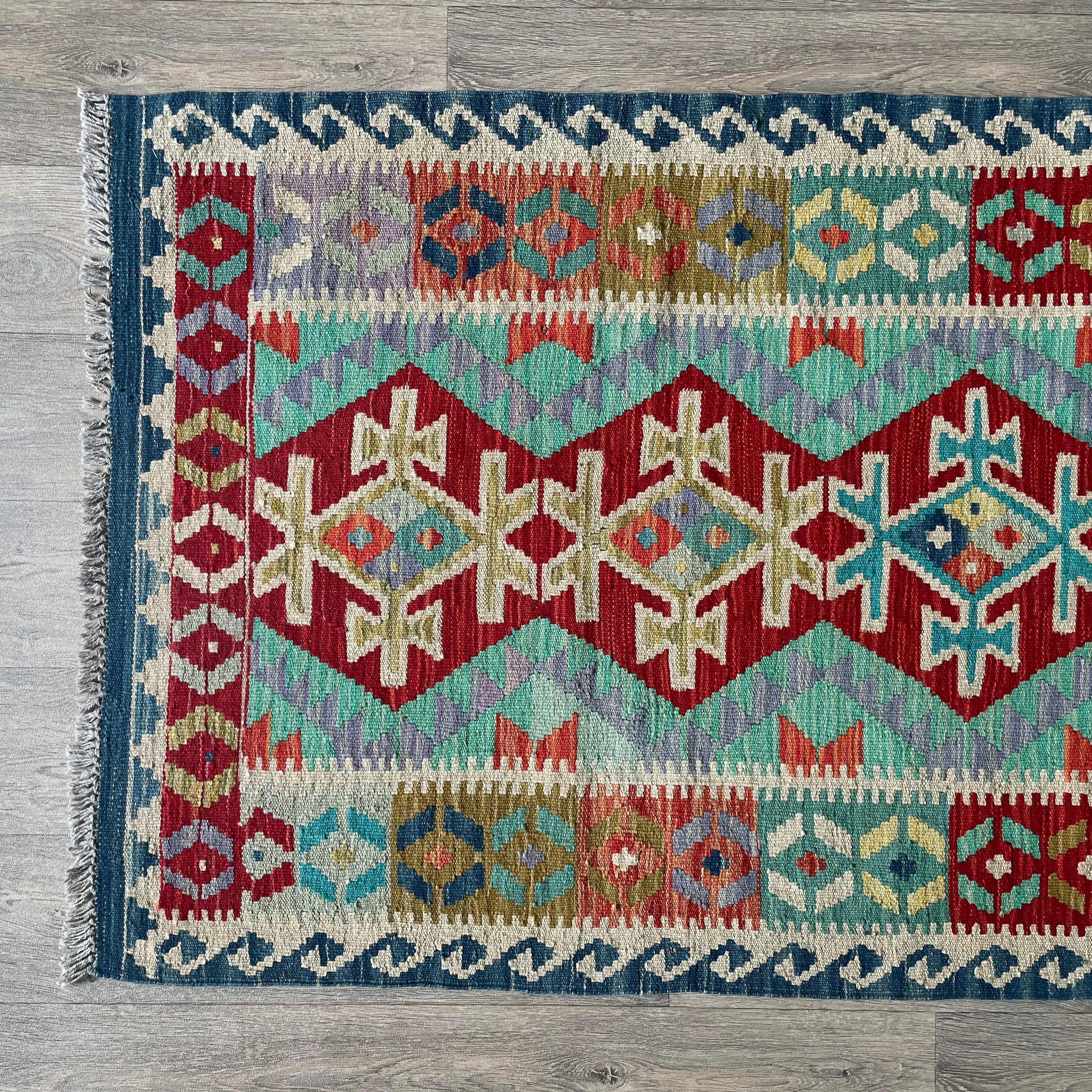 207 x 90 cm | Afghan Kilim Runner - Khorasan Rugs