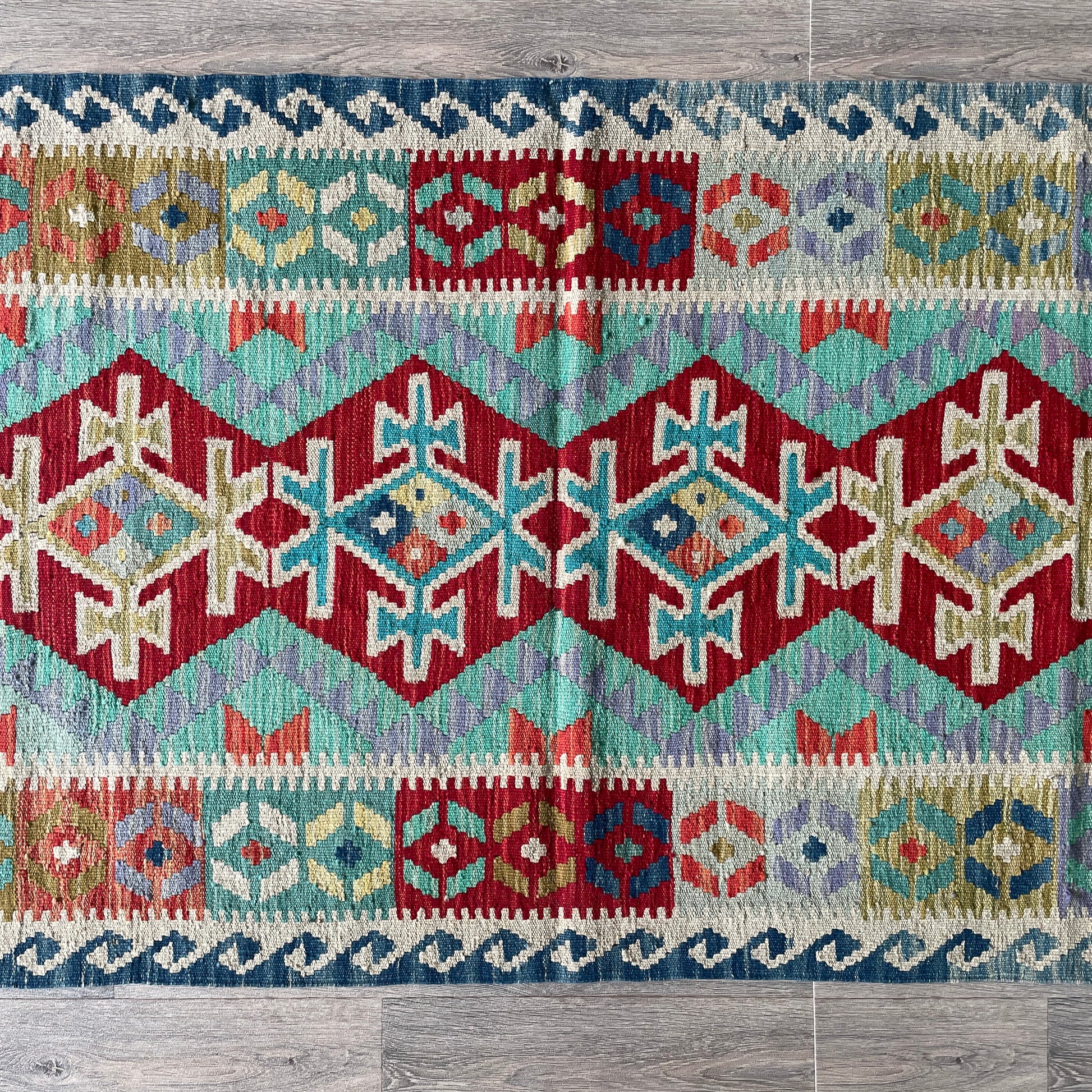 207 x 90 cm | Afghan Kilim Runner