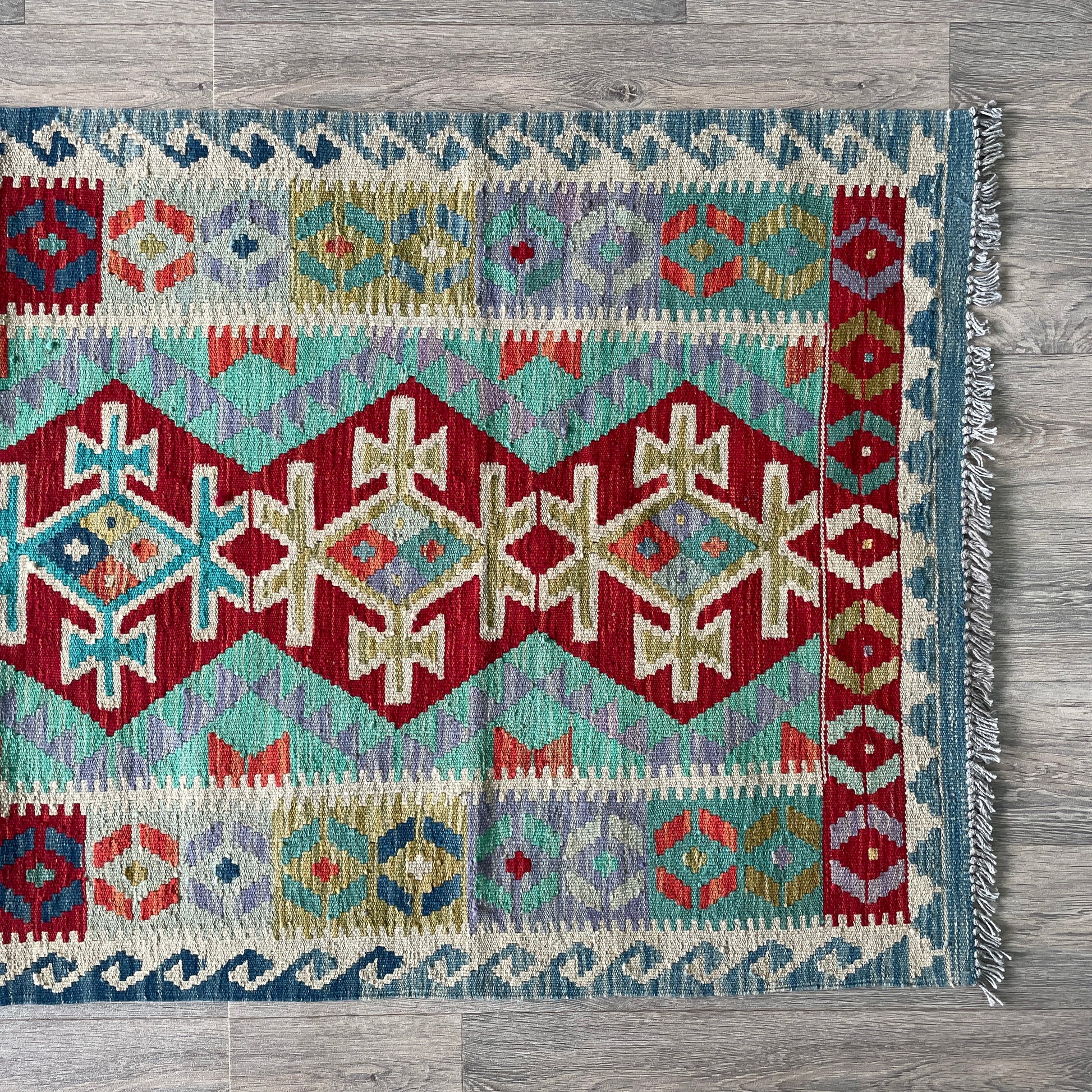 207 x 90 cm | Afghan Kilim Runner