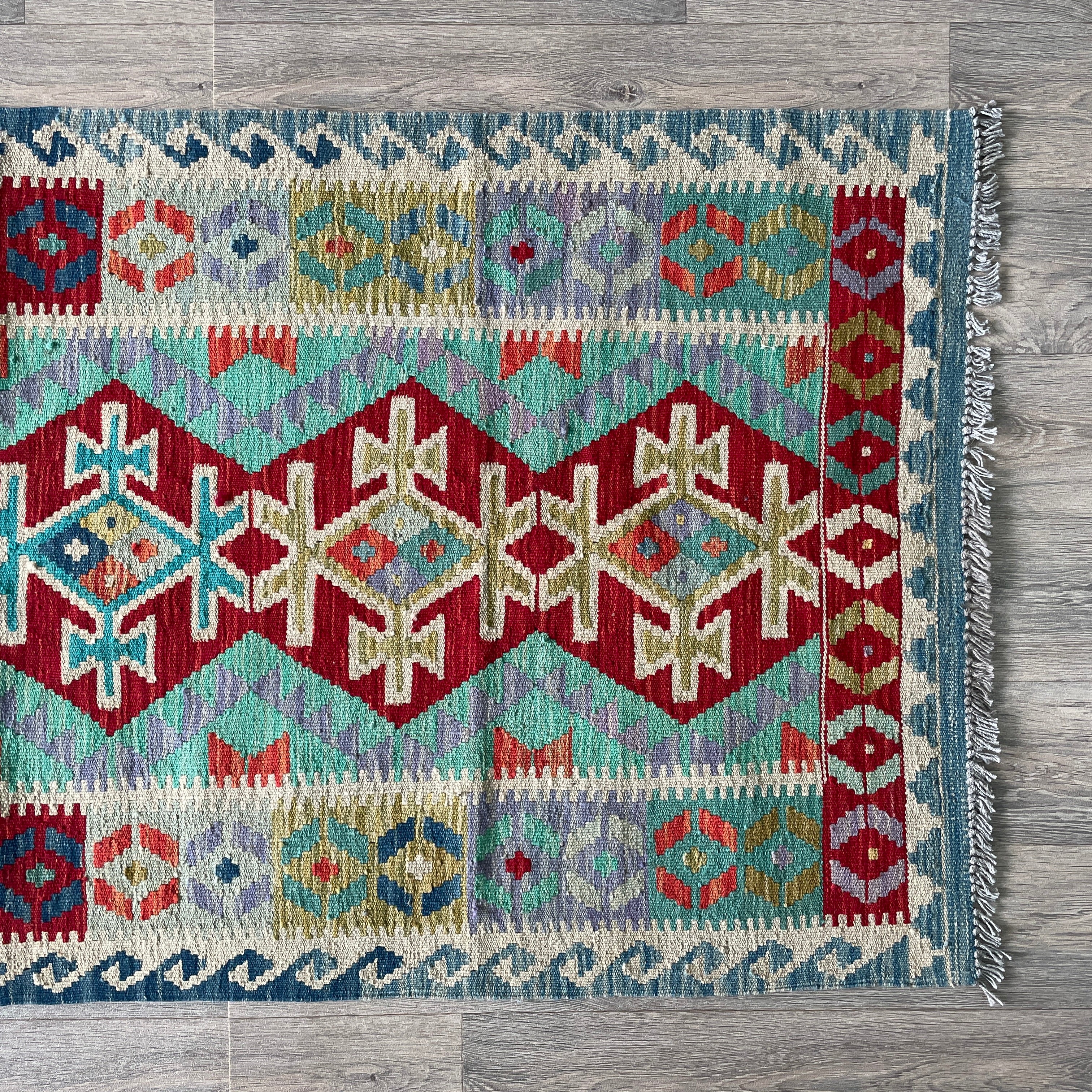 207 x 90 cm | Afghan Kilim Runner - Khorasan Rugs