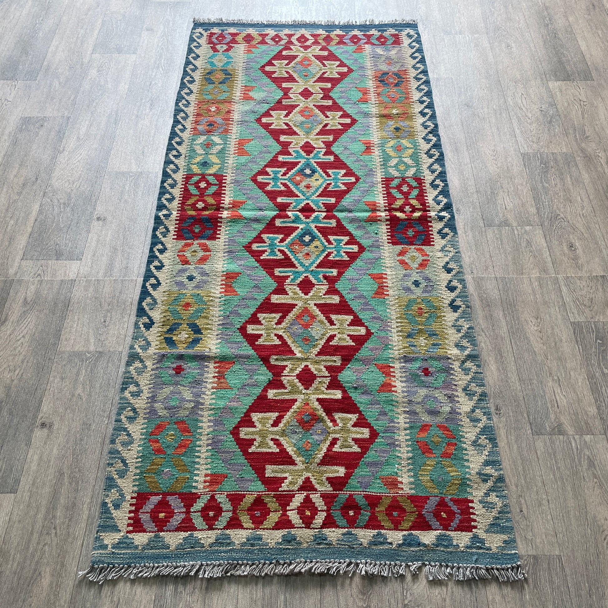 207 x 90 cm | Afghan Kilim Runner
