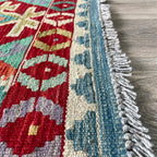 207 x 90 cm | Afghan Kilim Runner - Khorasan Rugs