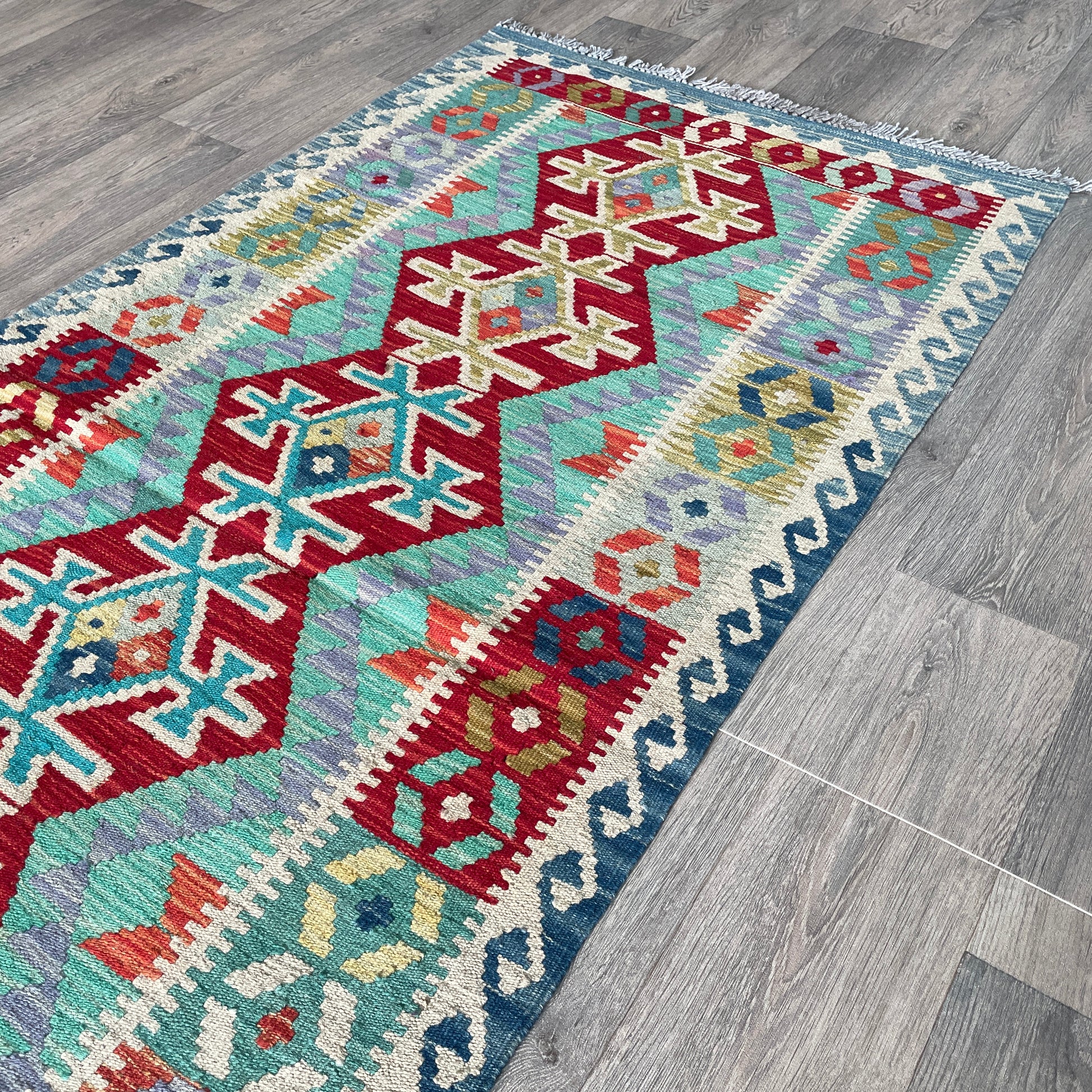 207 x 90 cm | Afghan Kilim Runner
