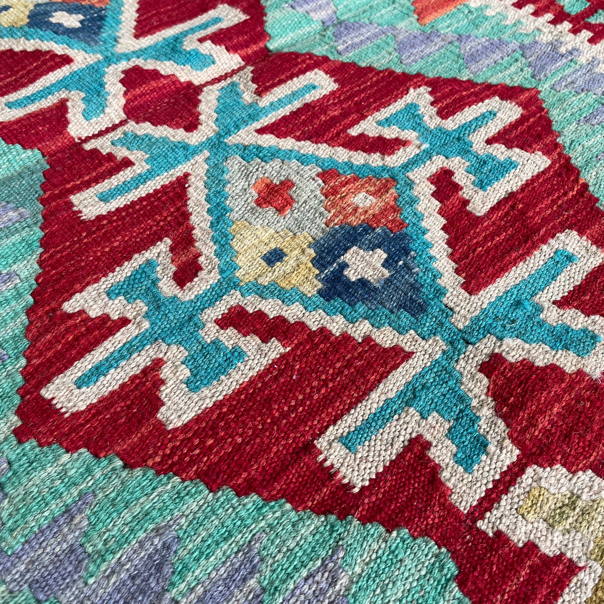 207 x 90 cm | Afghan Kilim Runner