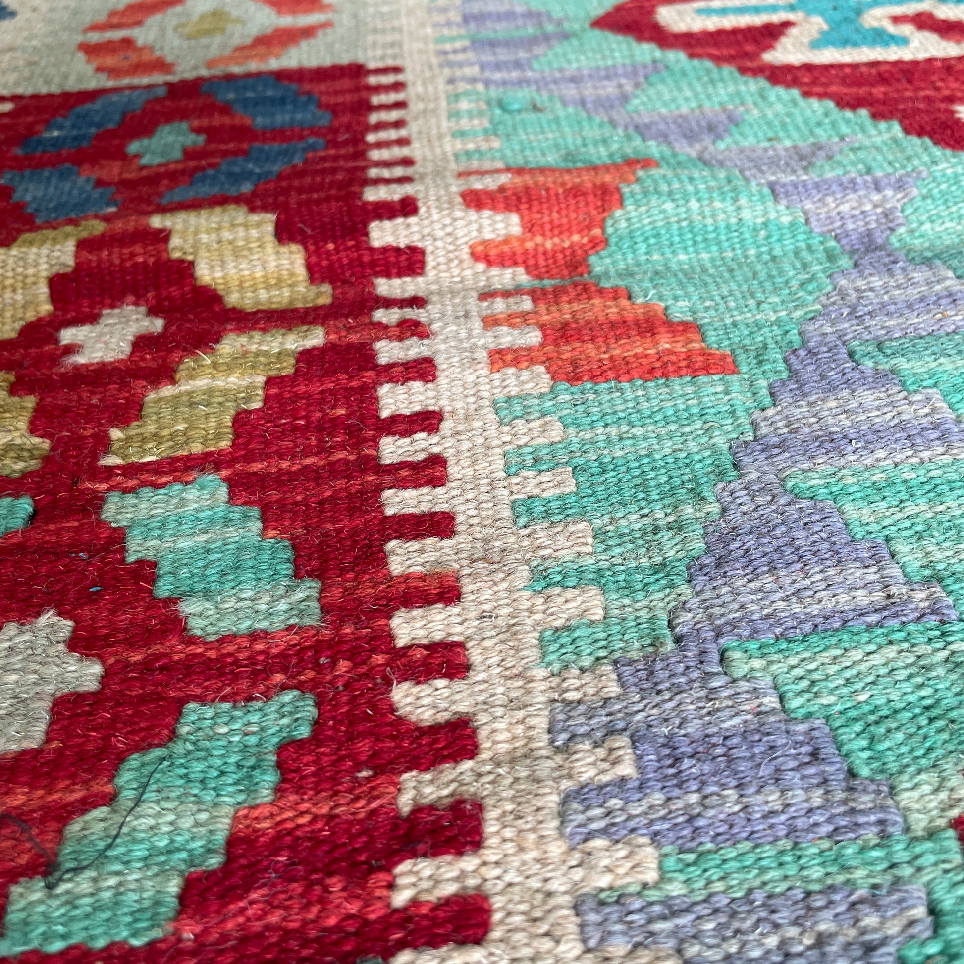 207 x 90 cm | Afghan Kilim Runner