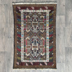 Old Afghan Herati Baluch Rug c. 1980