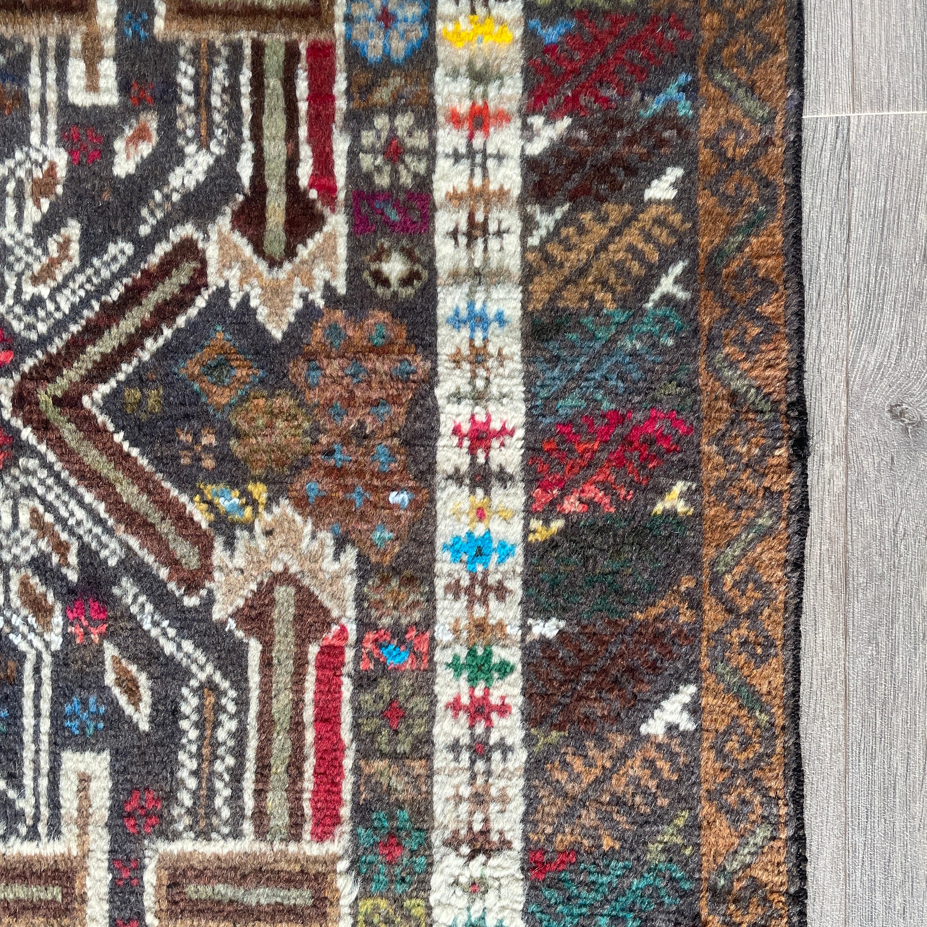 Old Afghan Herati Baluch Rug c. 1980