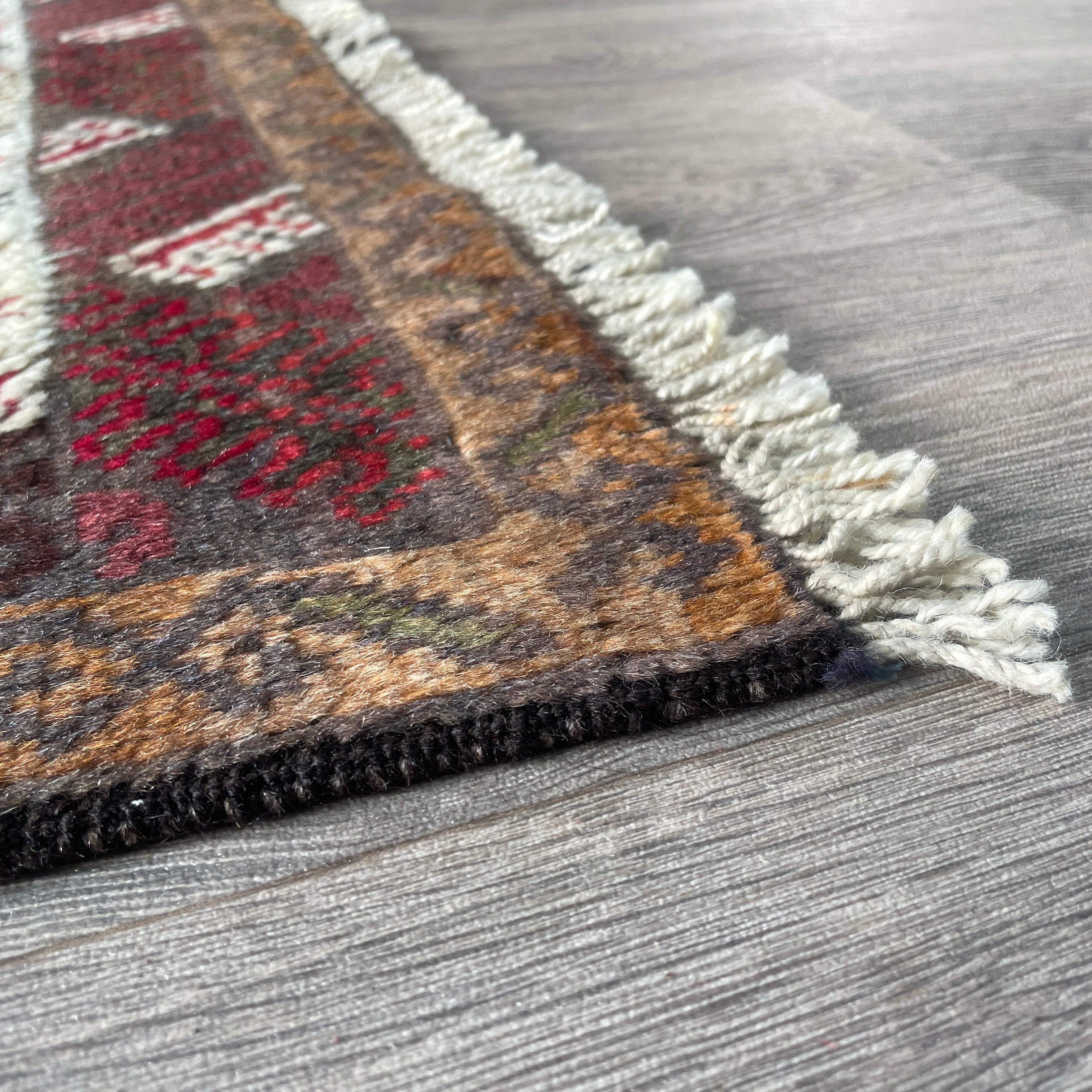 Old Afghan Herati Baluch Rug c. 1980