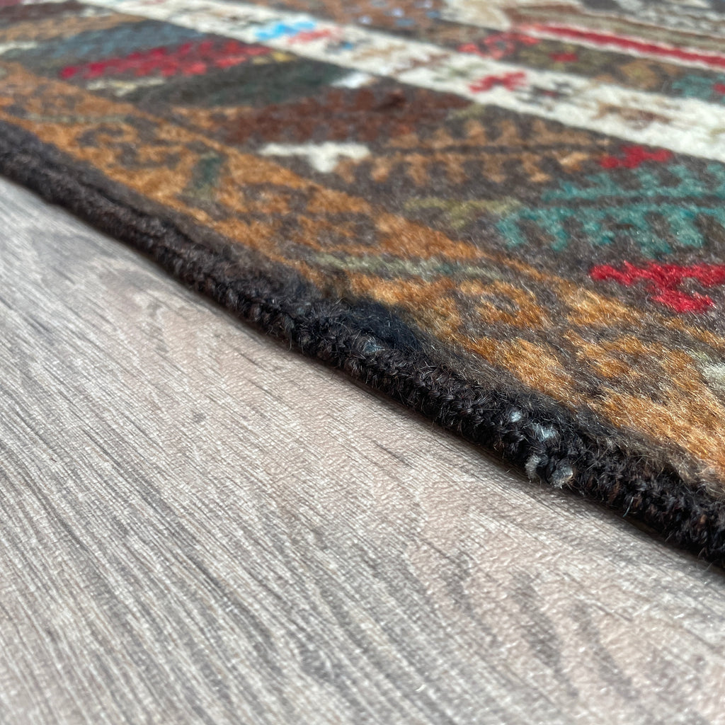 Old Afghan Herati Baluch Rug c. 1980