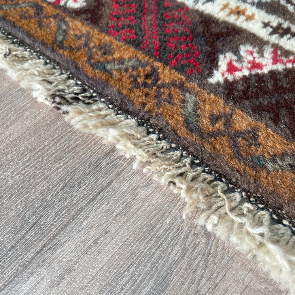 Old Afghan Herati Baluch Rug c. 1980