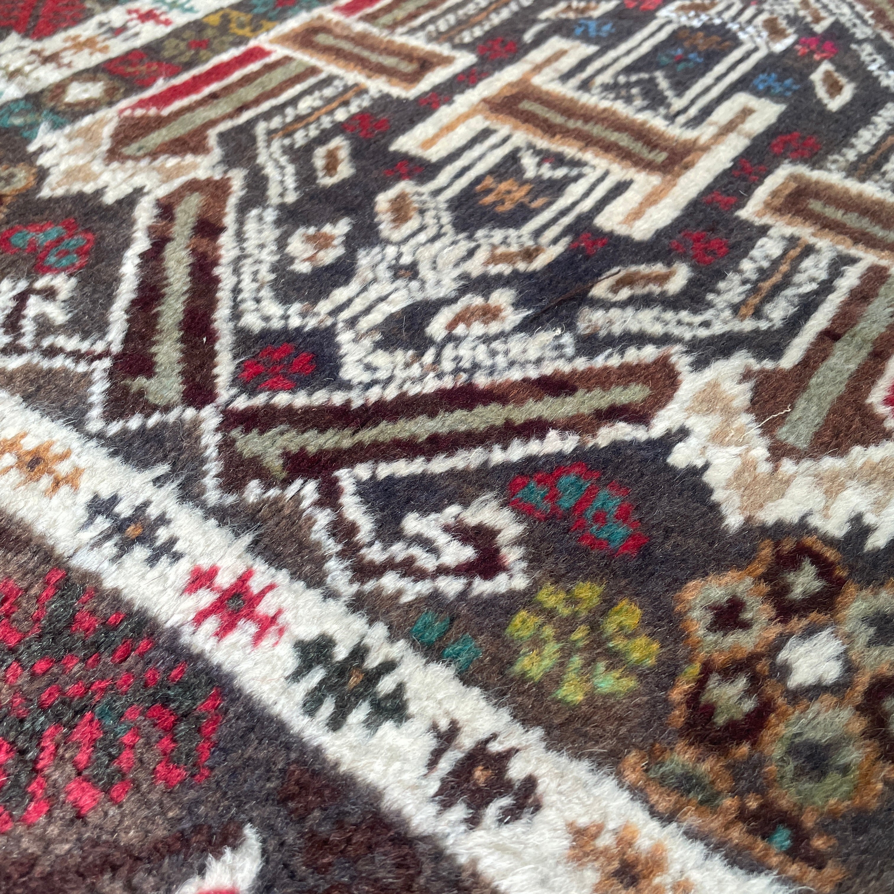 Old Afghan Herati Baluch Rug c. 1980
