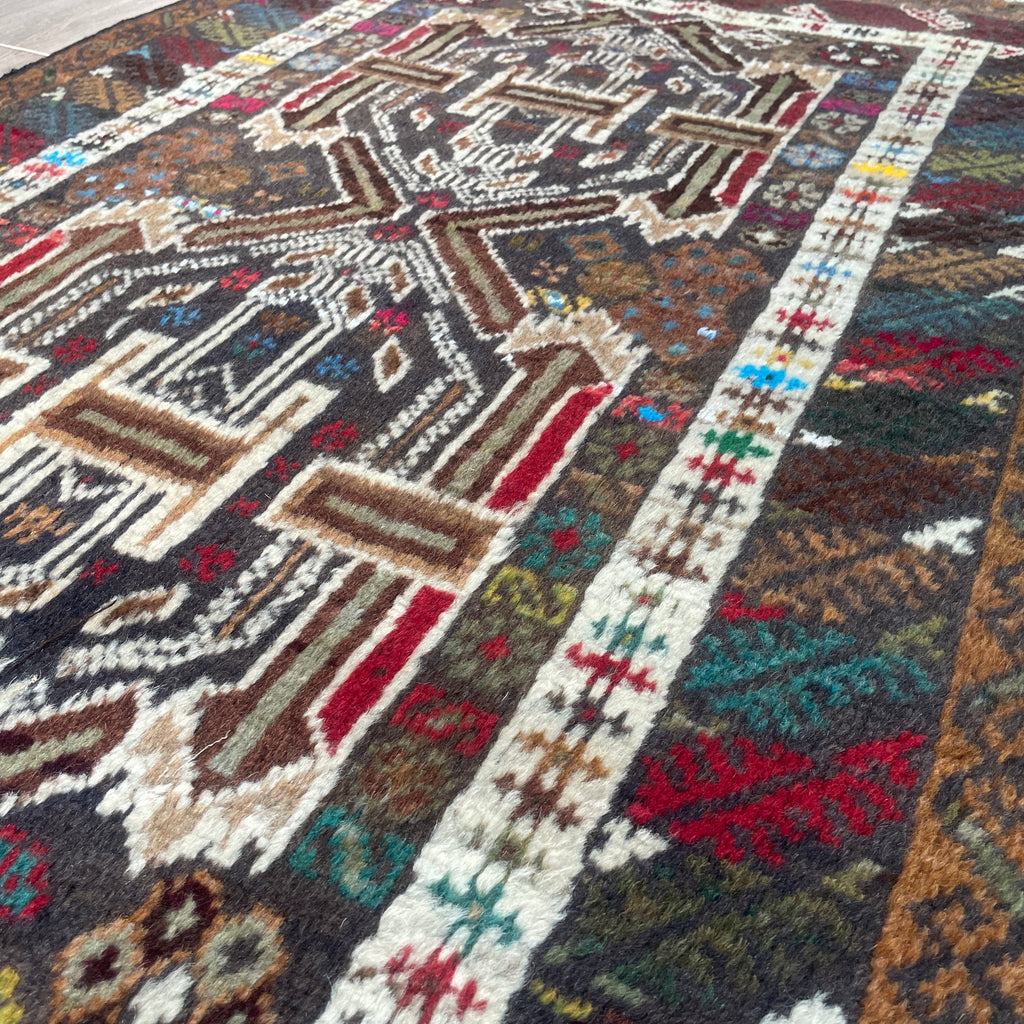 Old Afghan Herati Baluch Rug c. 1980