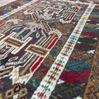 Old Afghan Herati Baluch Rug c. 1980