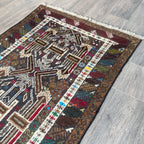 Old Afghan Herati Baluch Rug c. 1980