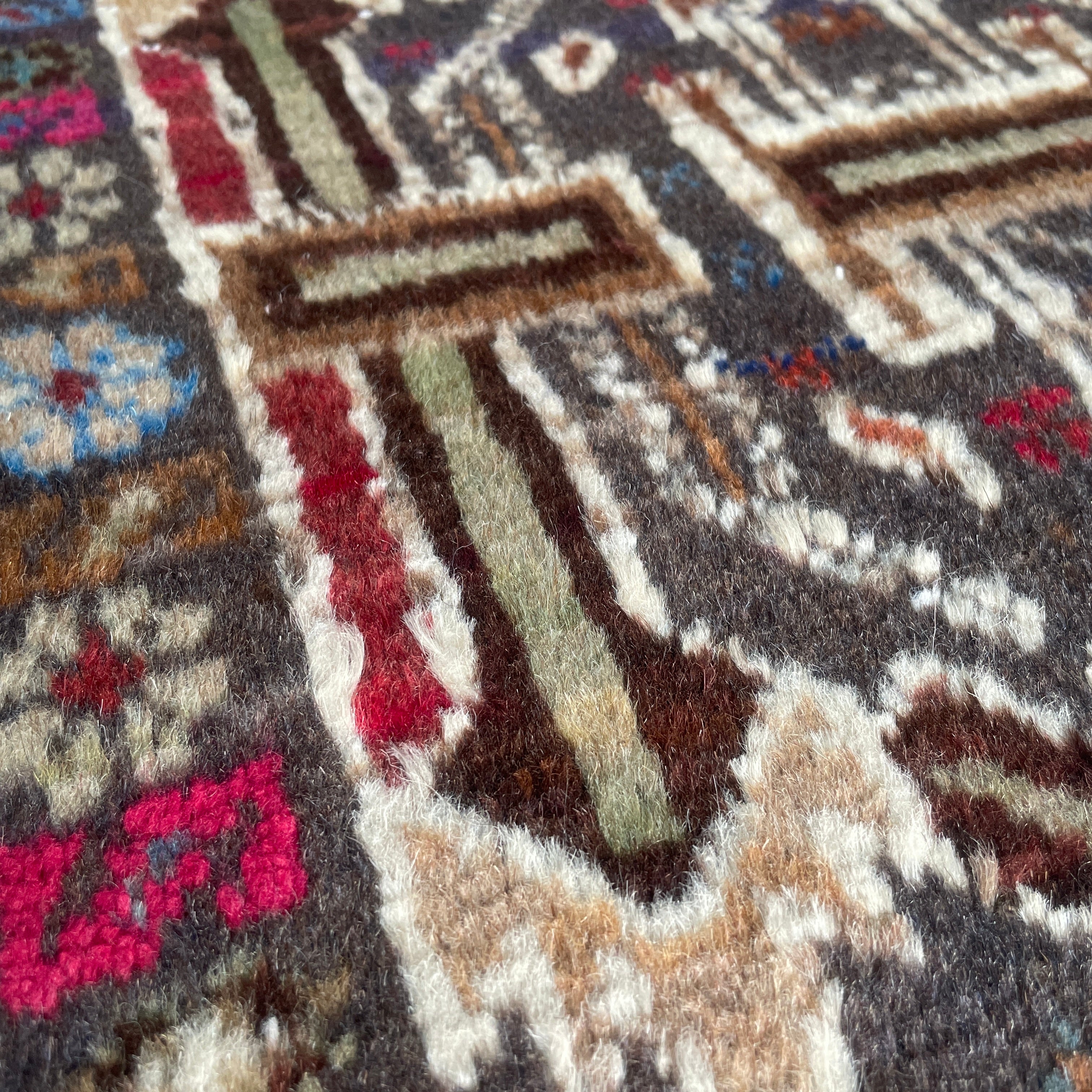 Old Afghan Herati Baluch Rug c. 1980