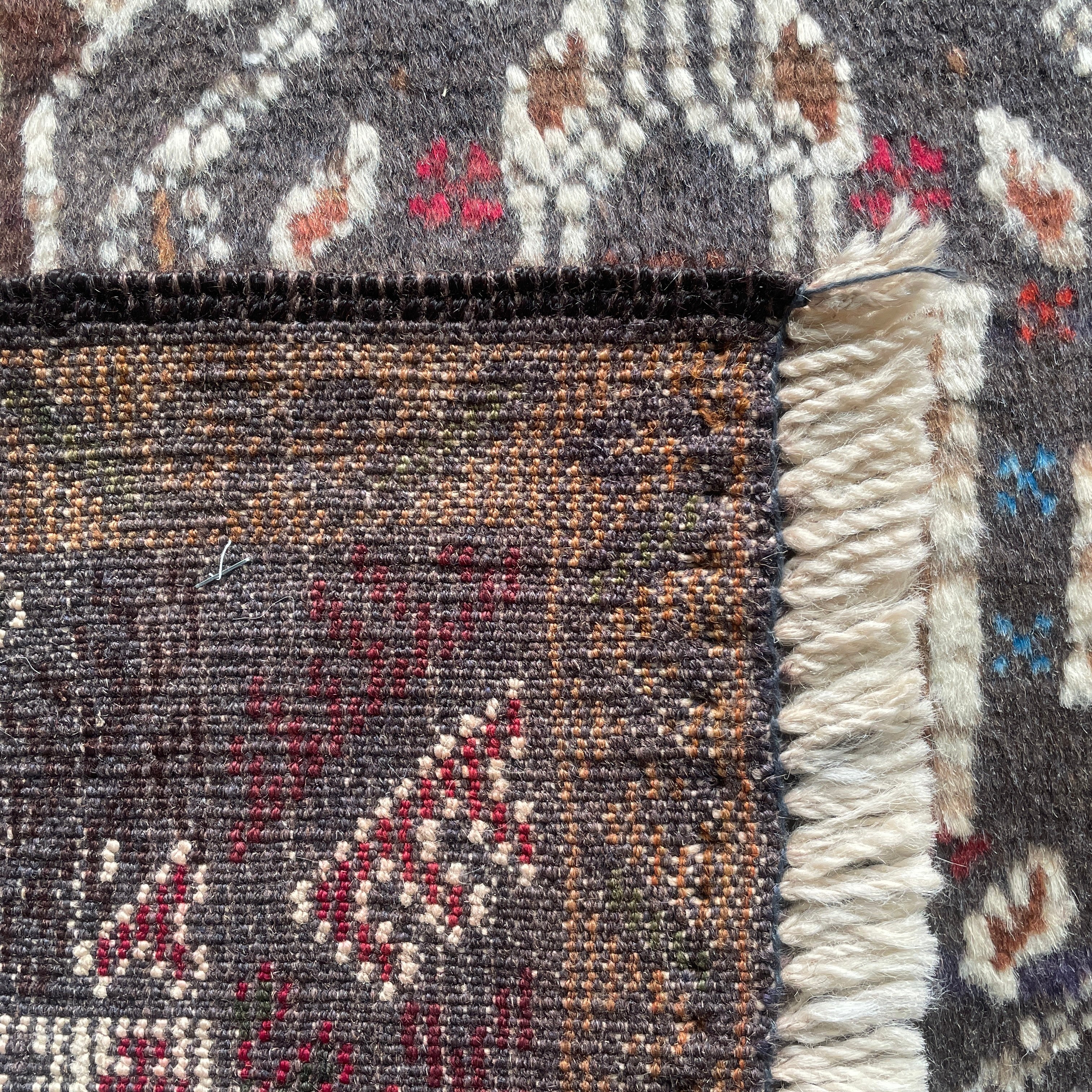 Old Afghan Herati Baluch Rug c. 1980
