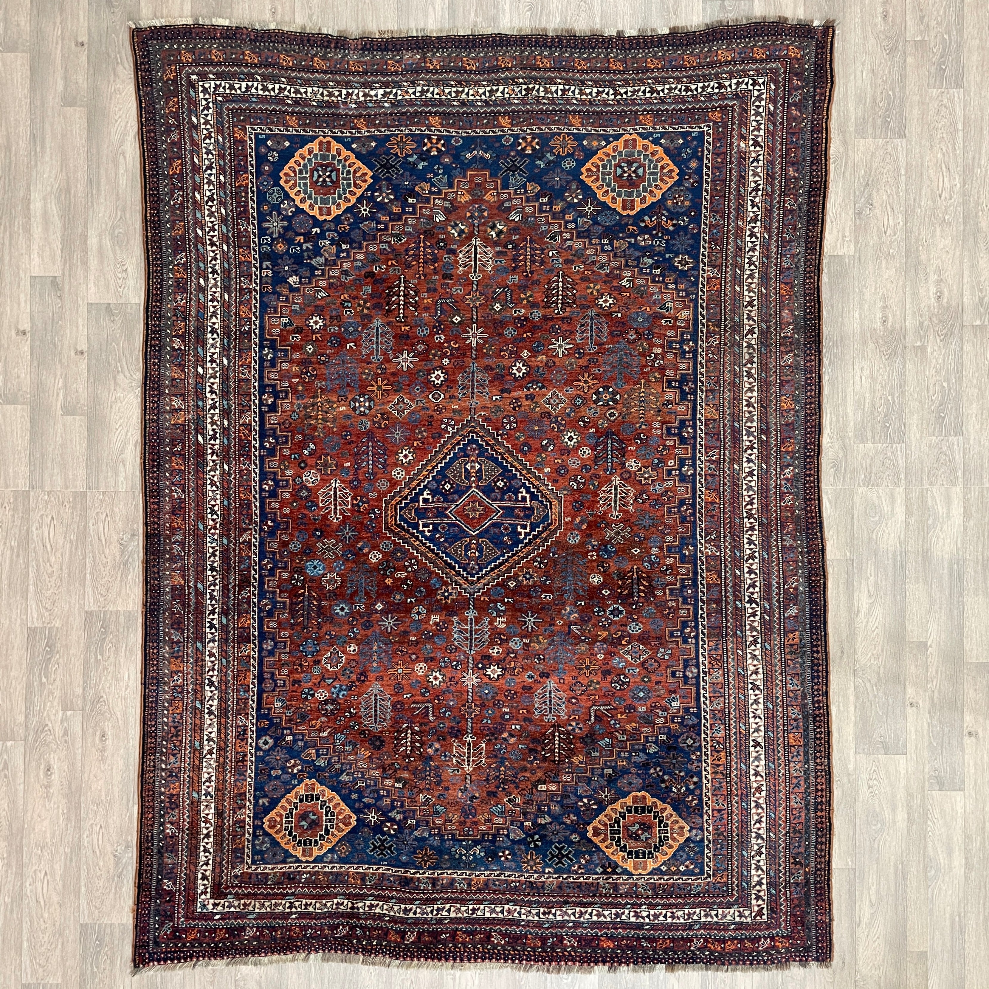Old Persian Qashqai Rug c. 1970