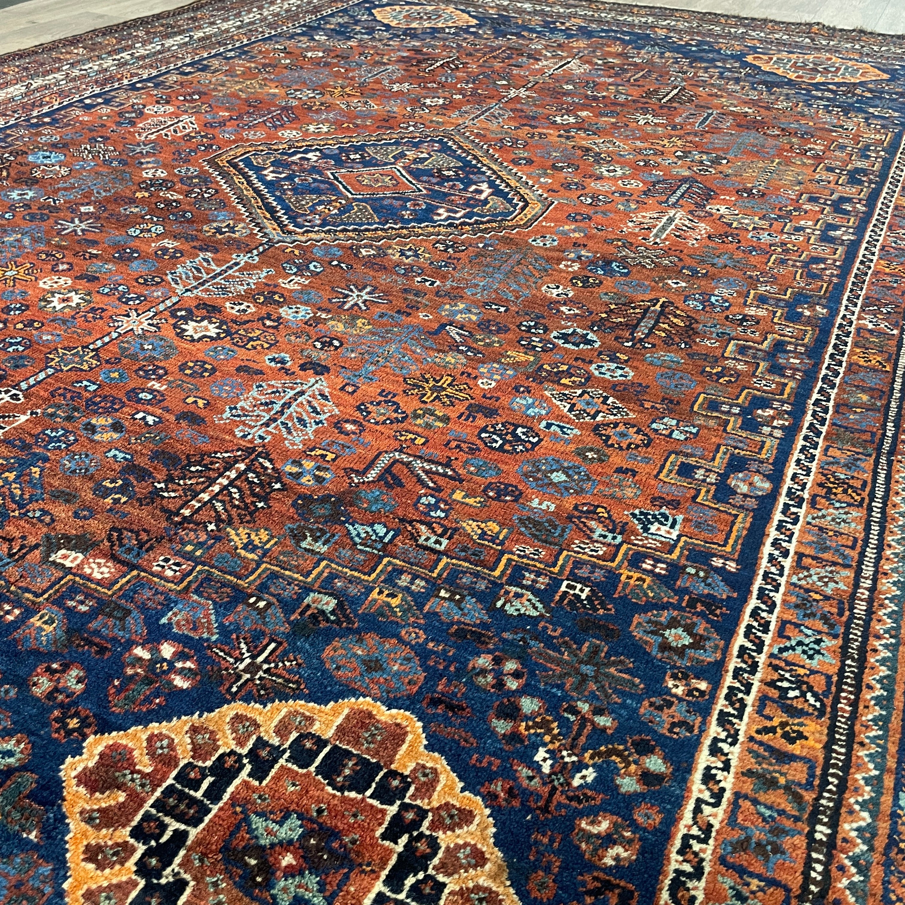 Old Persian Qashqai Rug c. 1970