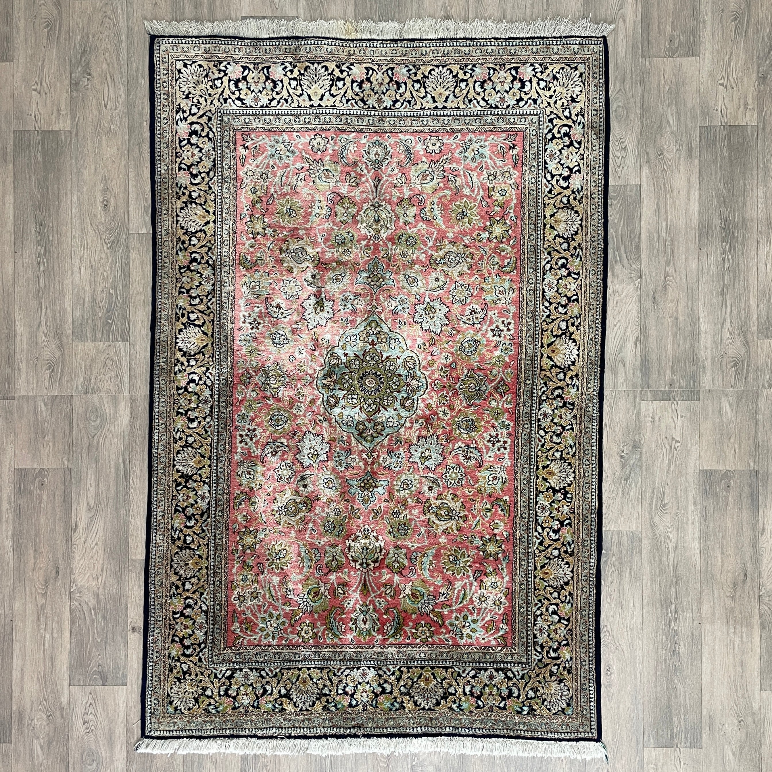 Antique Persian Qum Silk Rug c. 1950