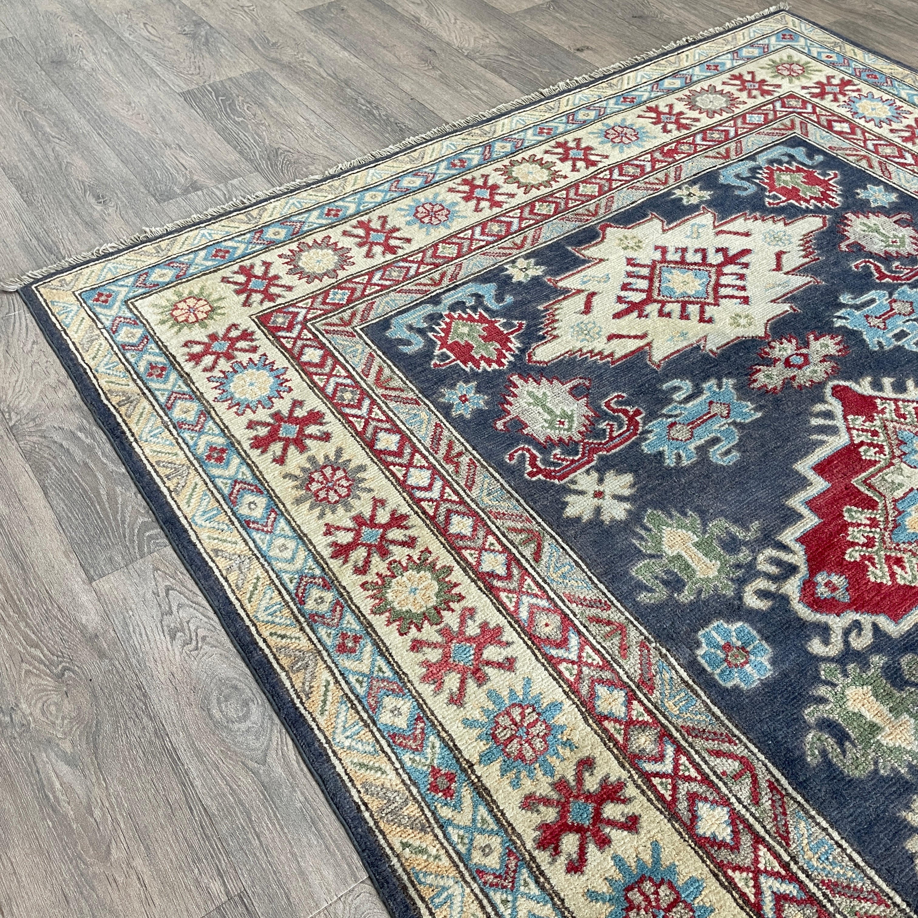 202 x 149 cm | Afghan Kazak Yakash Rug - Khorasan Rugs