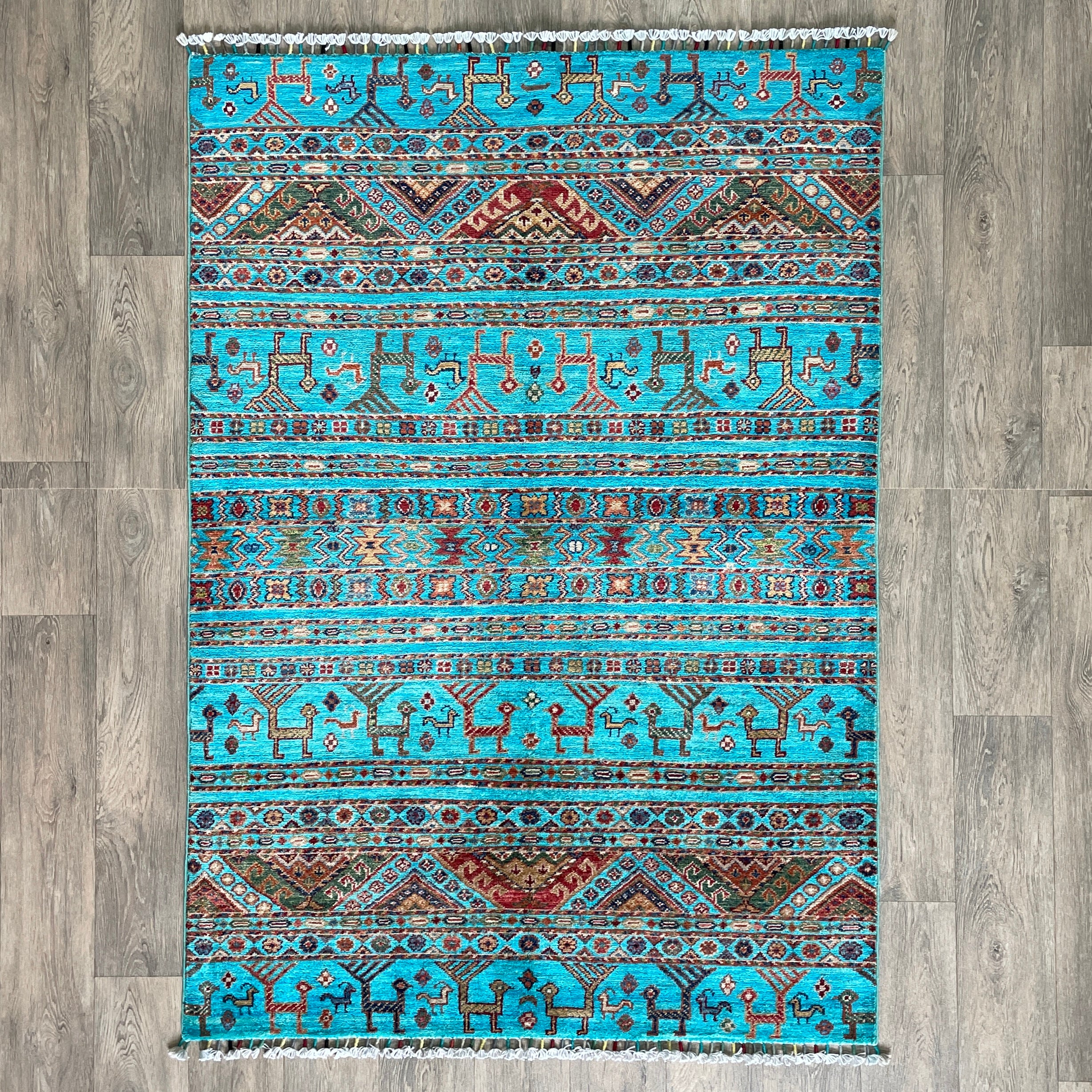 179 x 122 cm | Afghan Fine Gabbeh Rug - Khorasan Rugs