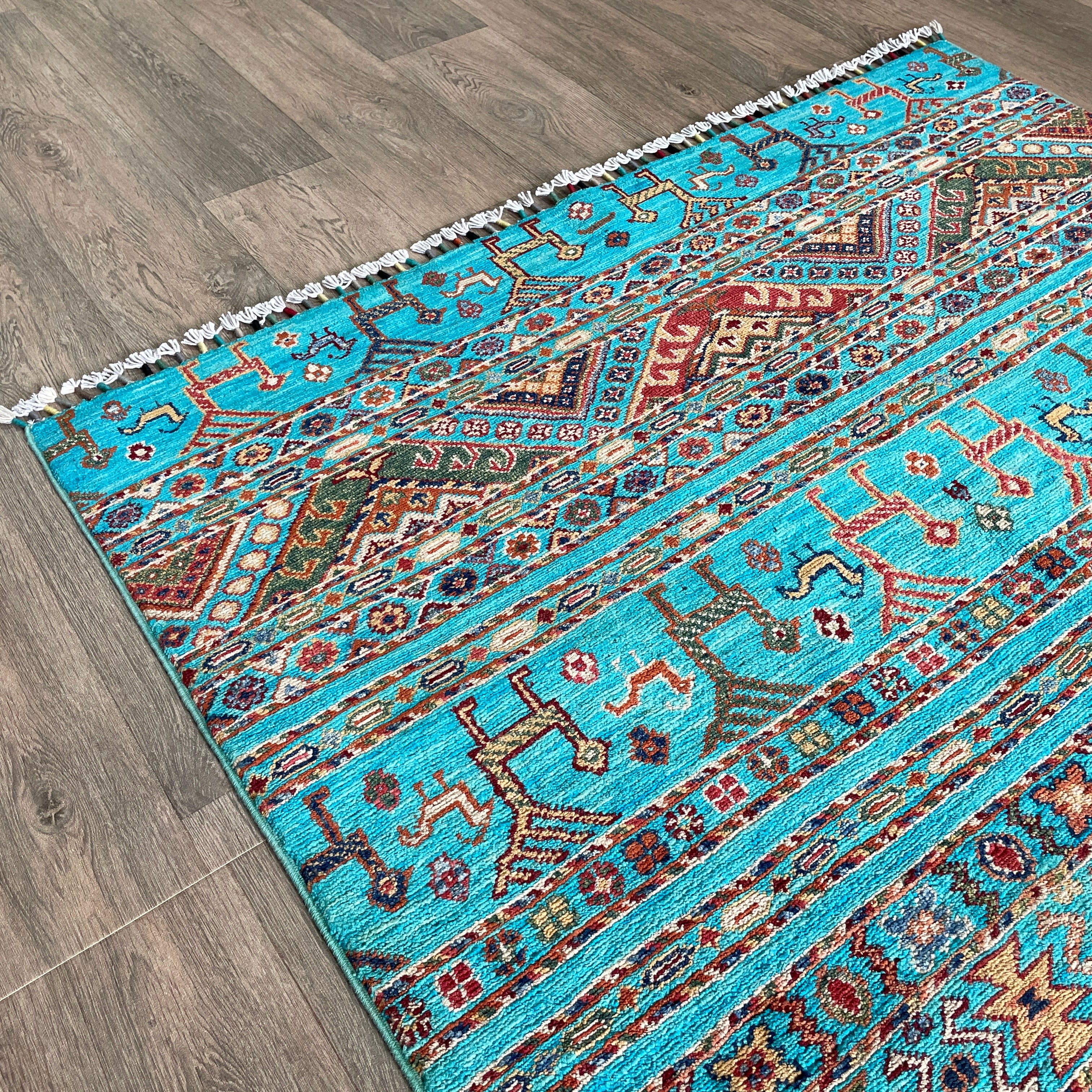 179 x 122 cm | Afghan Fine Gabbeh Rug - Khorasan Rugs