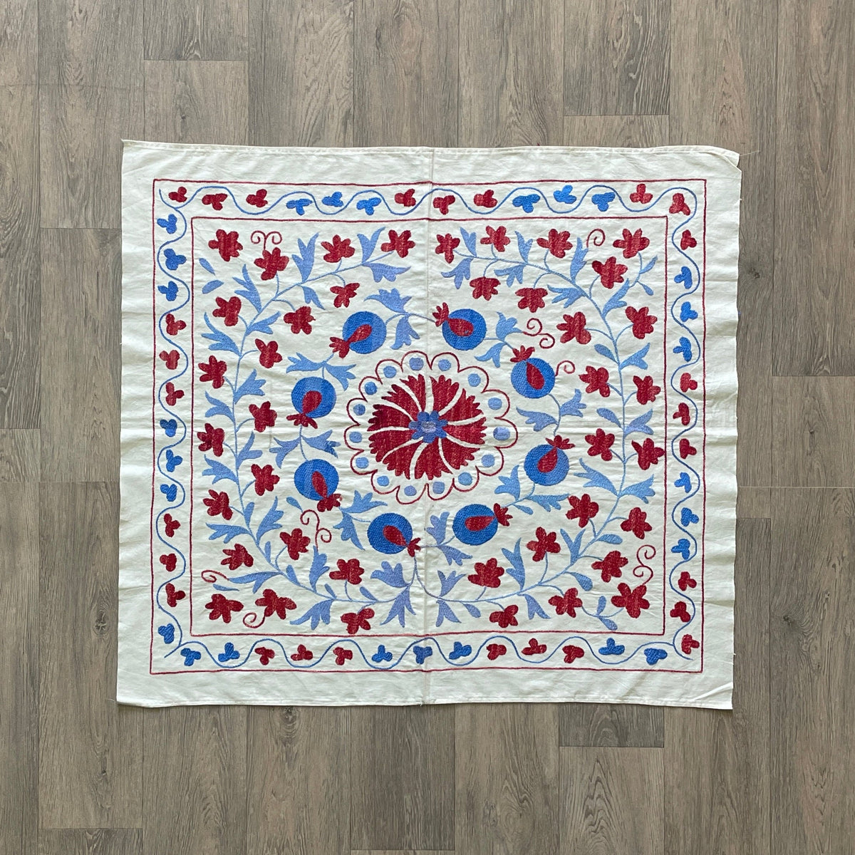 Uzbek Suzani Table Throw