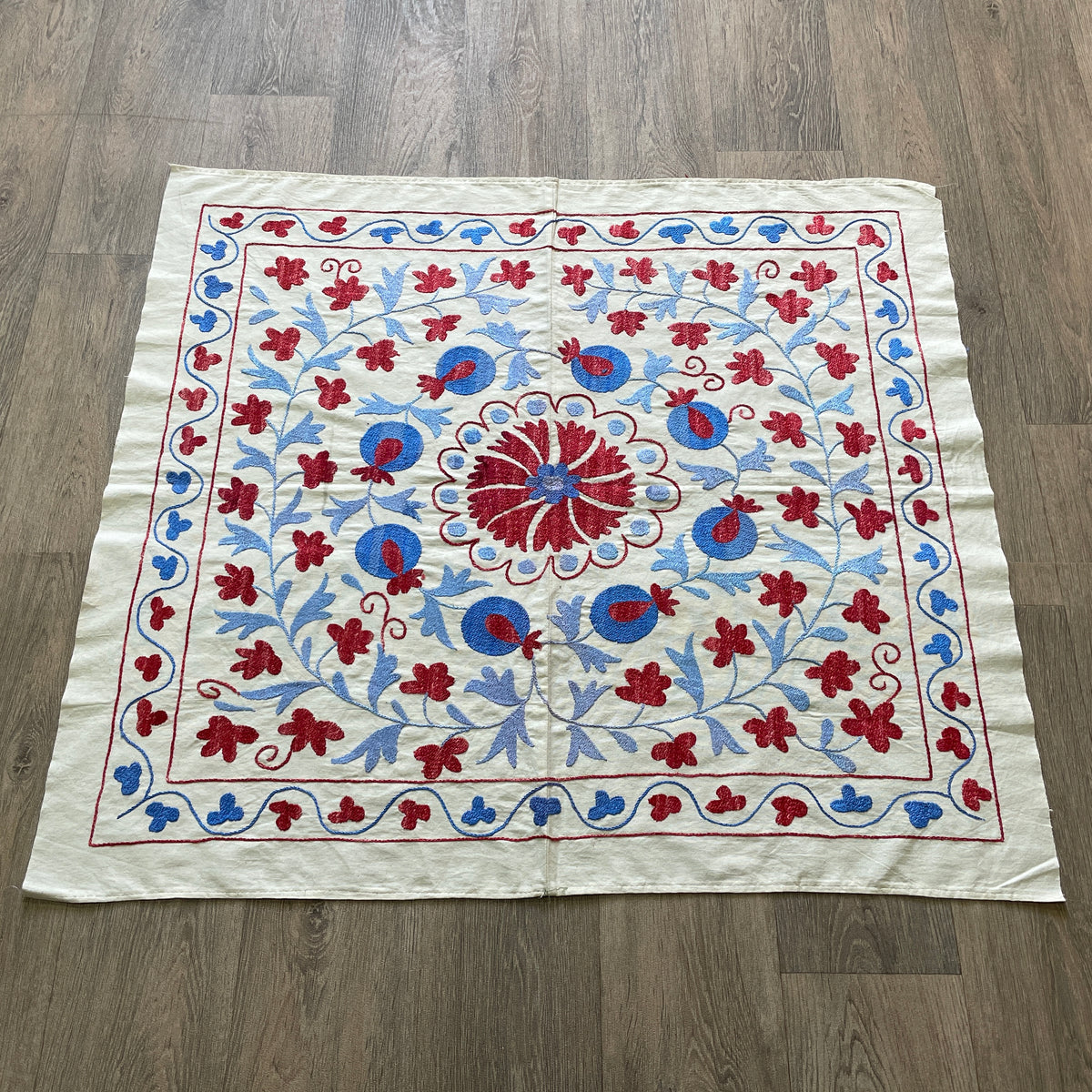 Uzbek Suzani Table Throw