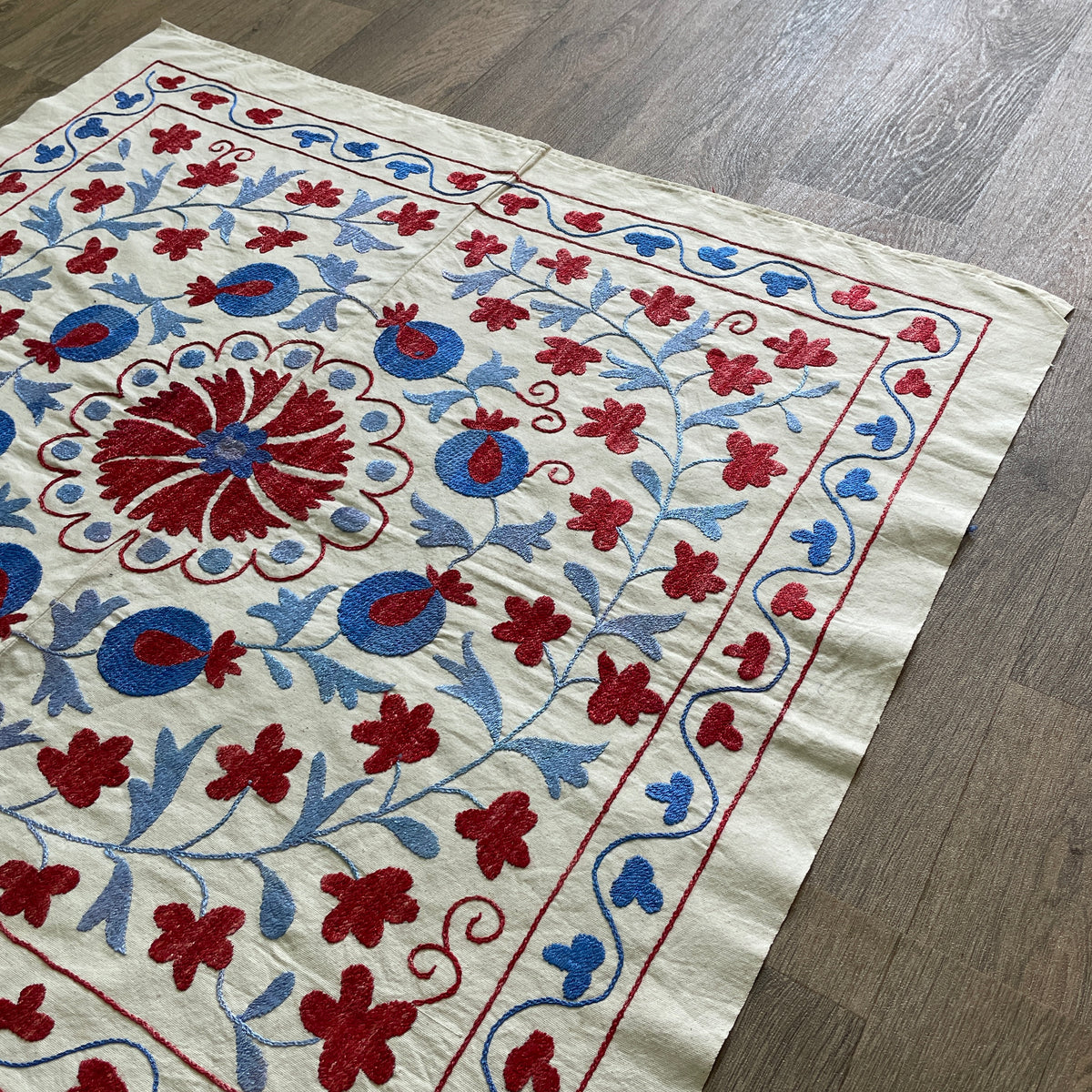 Uzbek Suzani Table Throw