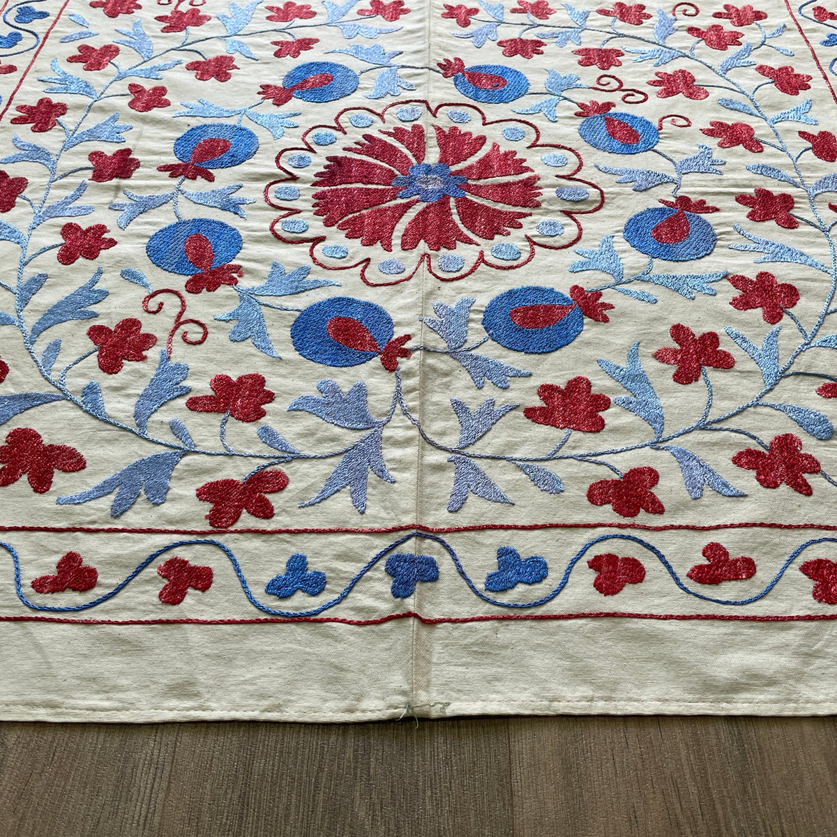 Uzbek Suzani Table Throw