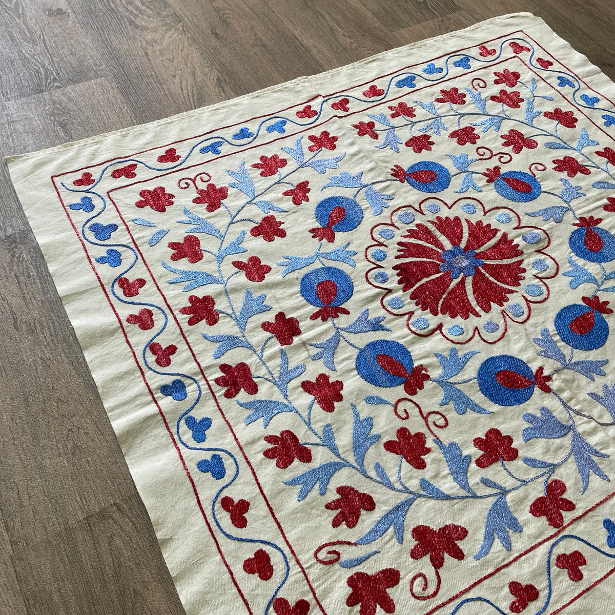 Uzbek Suzani Table Throw