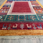 164 x 102 cm | Afghan Fine Gabbeh Rug - Khorasan Rugs