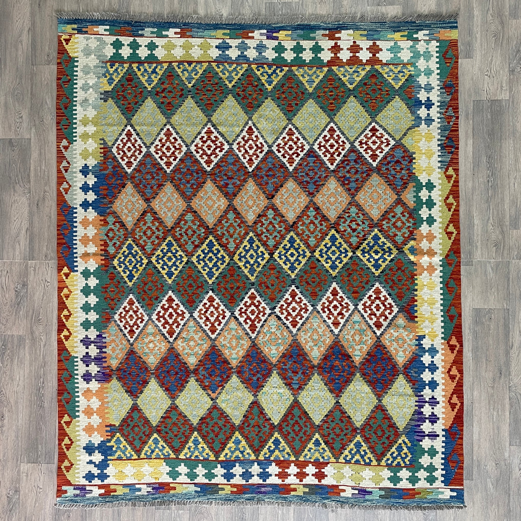 237 x 196 cm | Afghan Kilim Rug