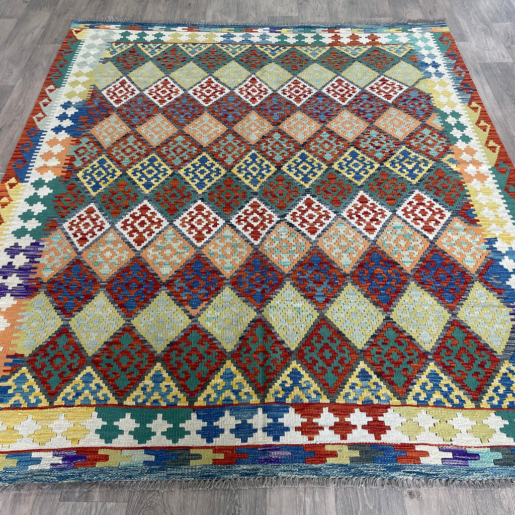 237 x 196 cm | Afghan Kilim Rug