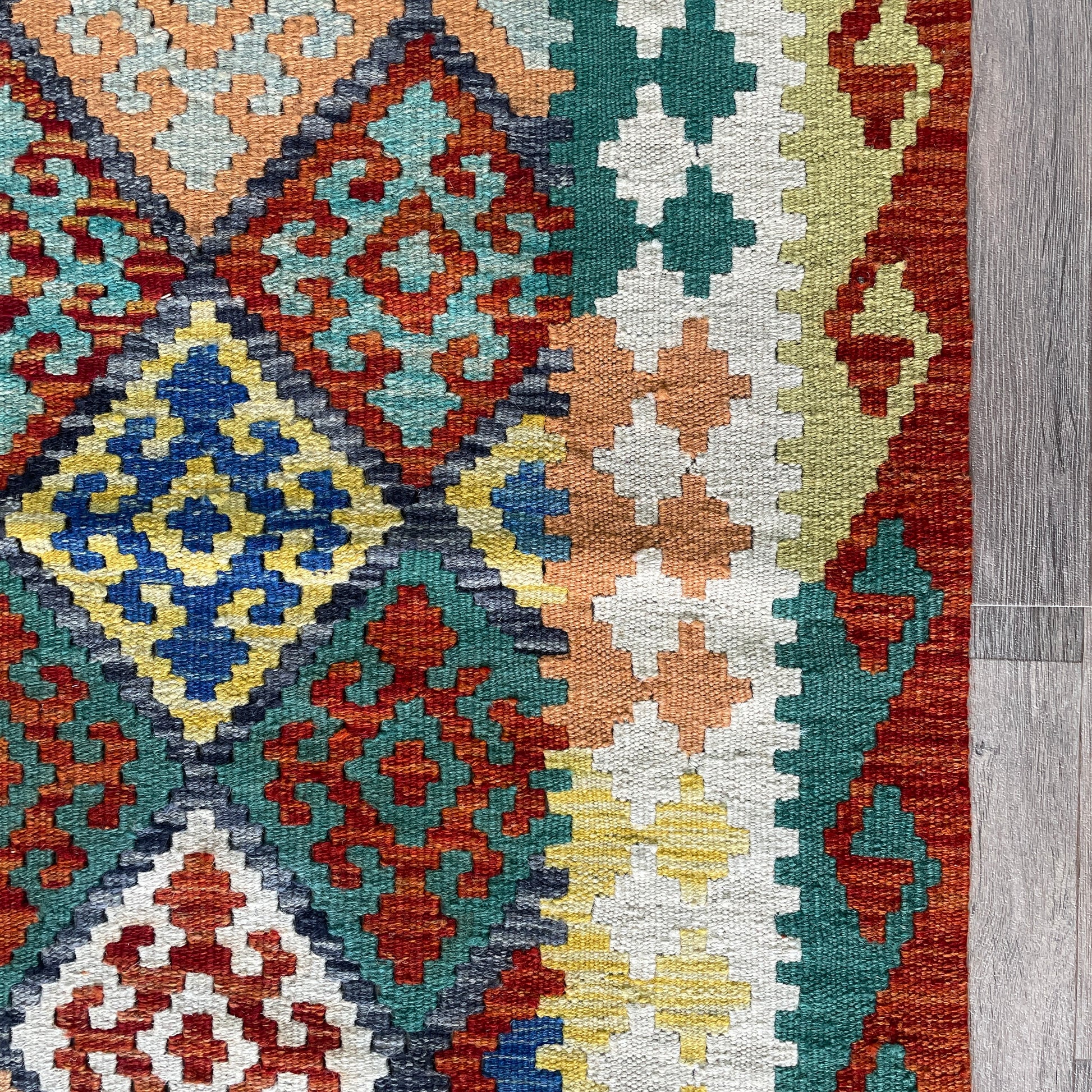 237 x 196 cm | Afghan Kilim Rug