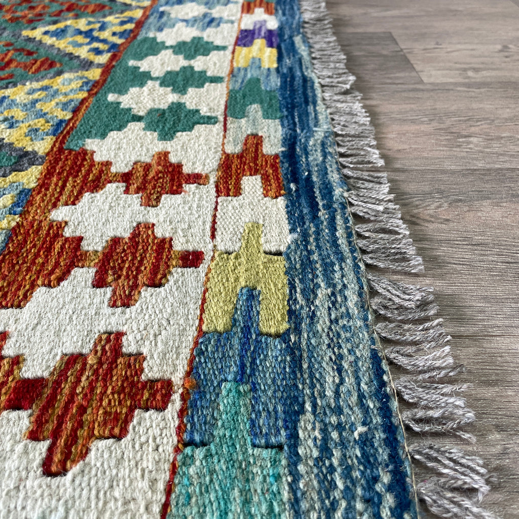237 x 196 cm | Afghan Kilim Rug