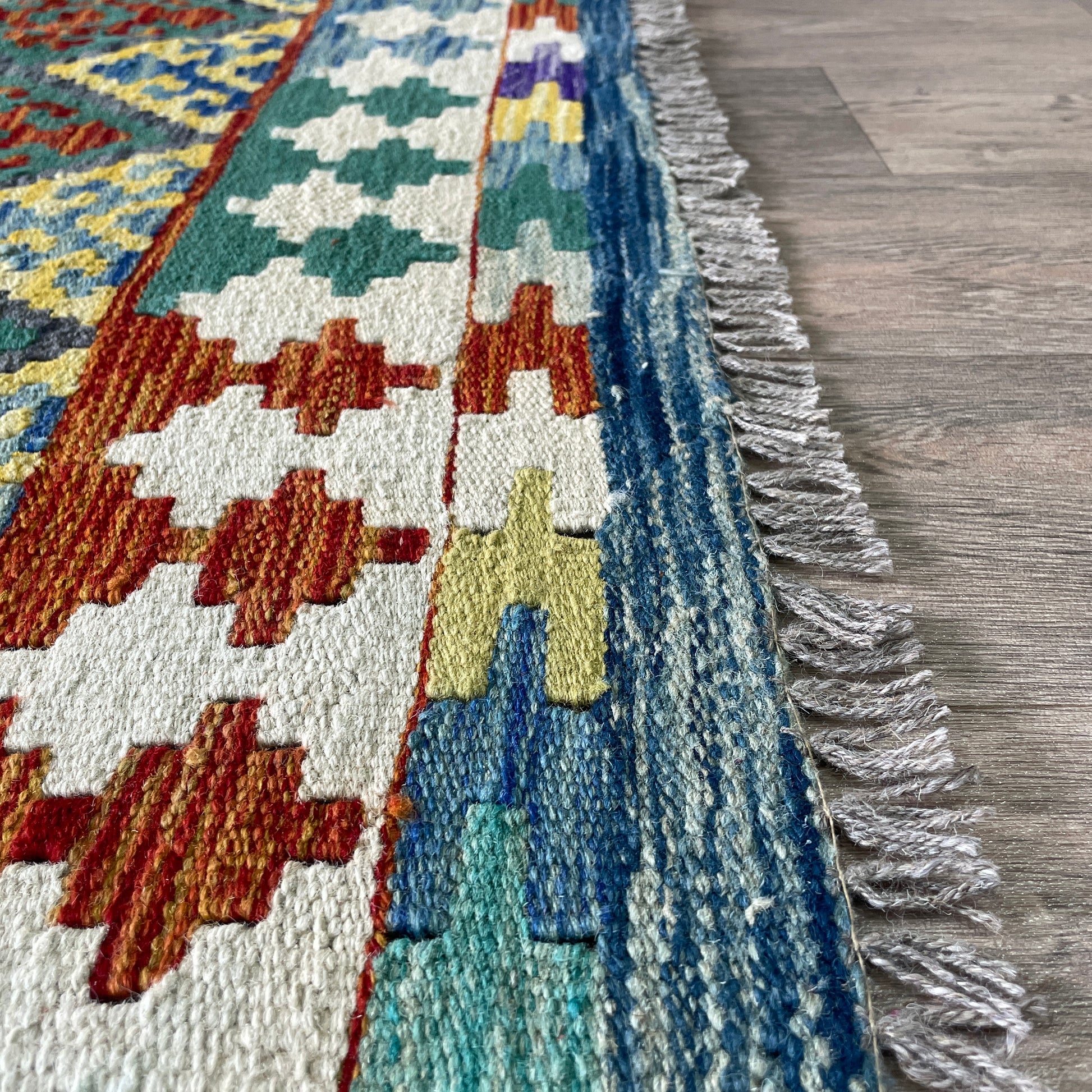 237 x 196 cm | Afghan Kilim Rug