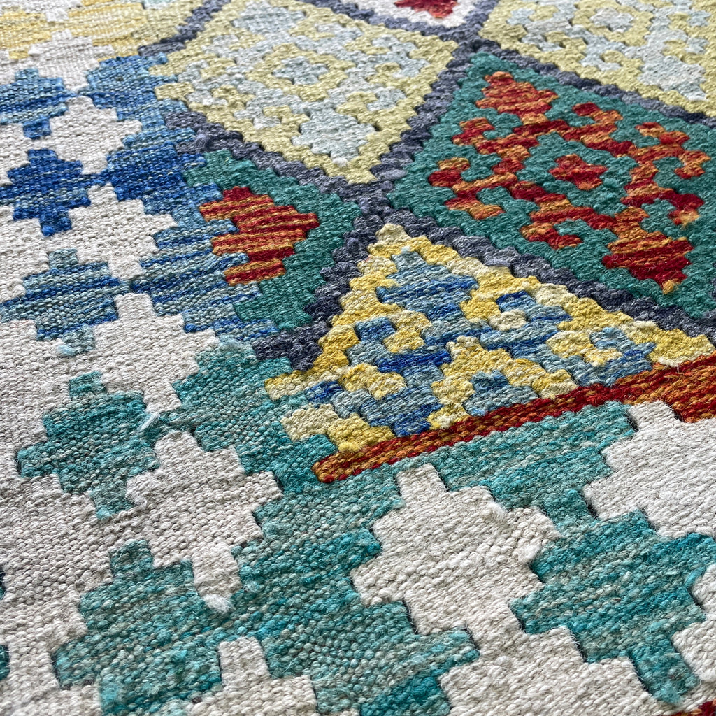 237 x 196 cm | Afghan Kilim Rug