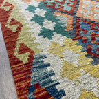 237 x 196 cm | Afghan Kilim Rug - Khorasan Rugs