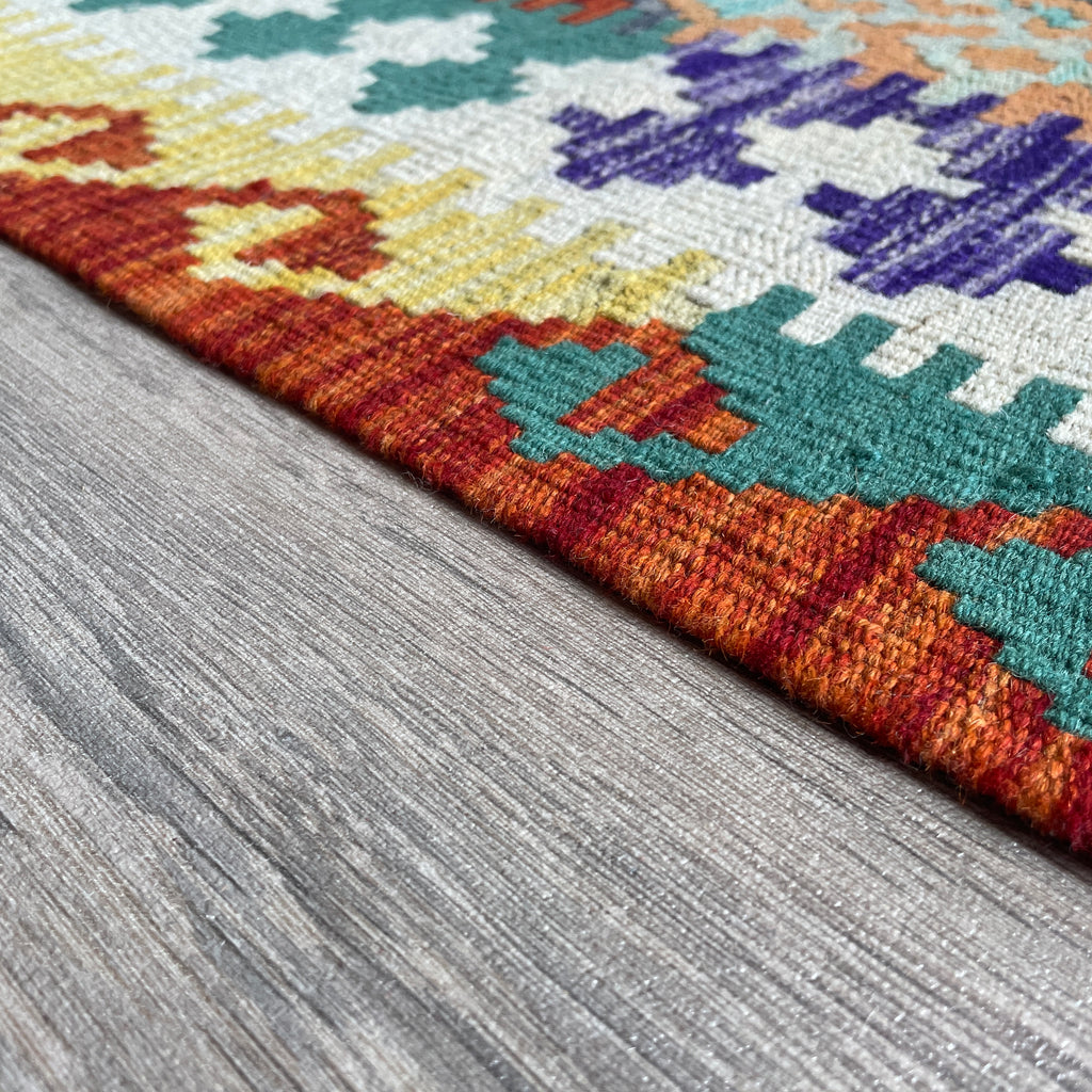 237 x 196 cm | Afghan Kilim Rug