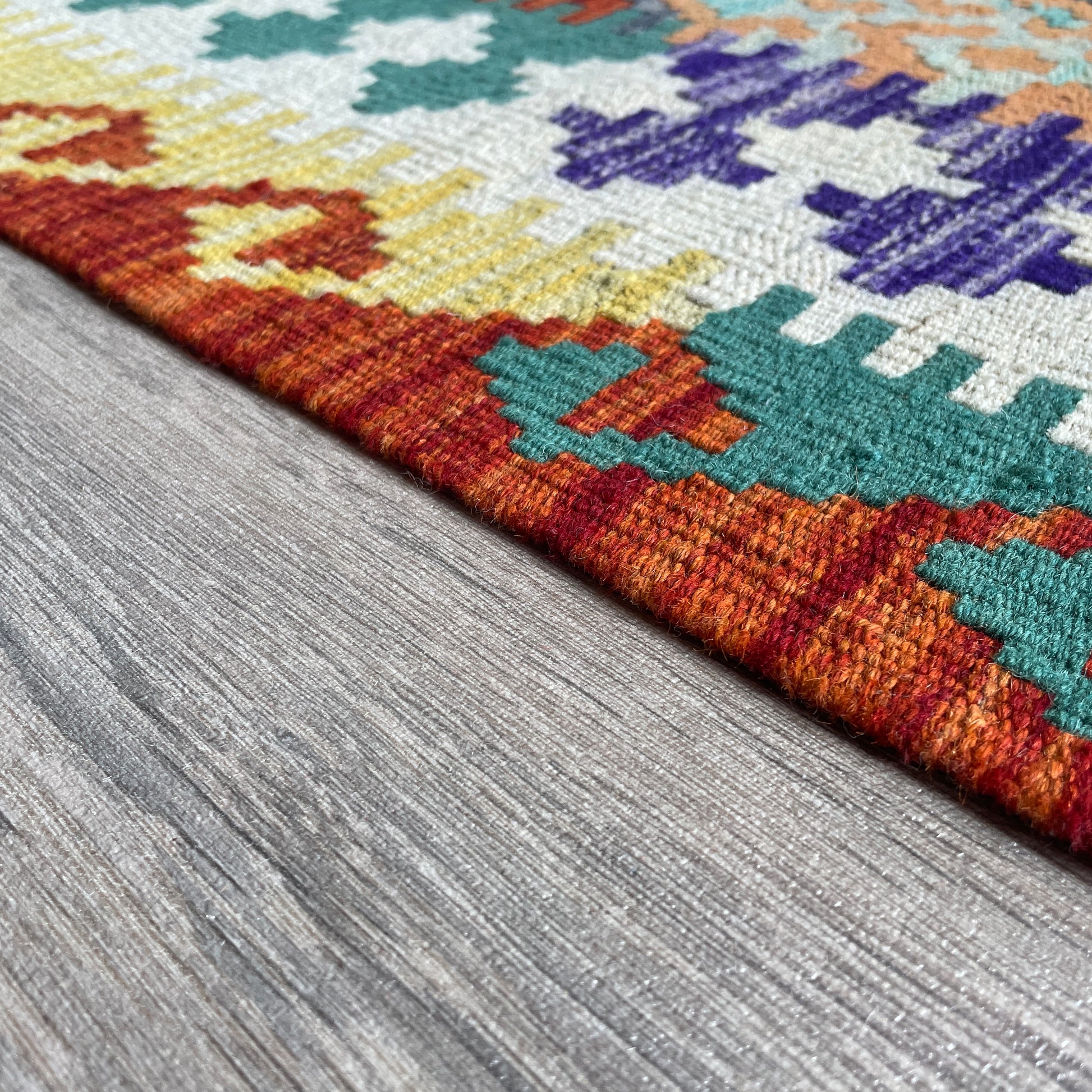 237 x 196 cm | Afghan Kilim Rug
