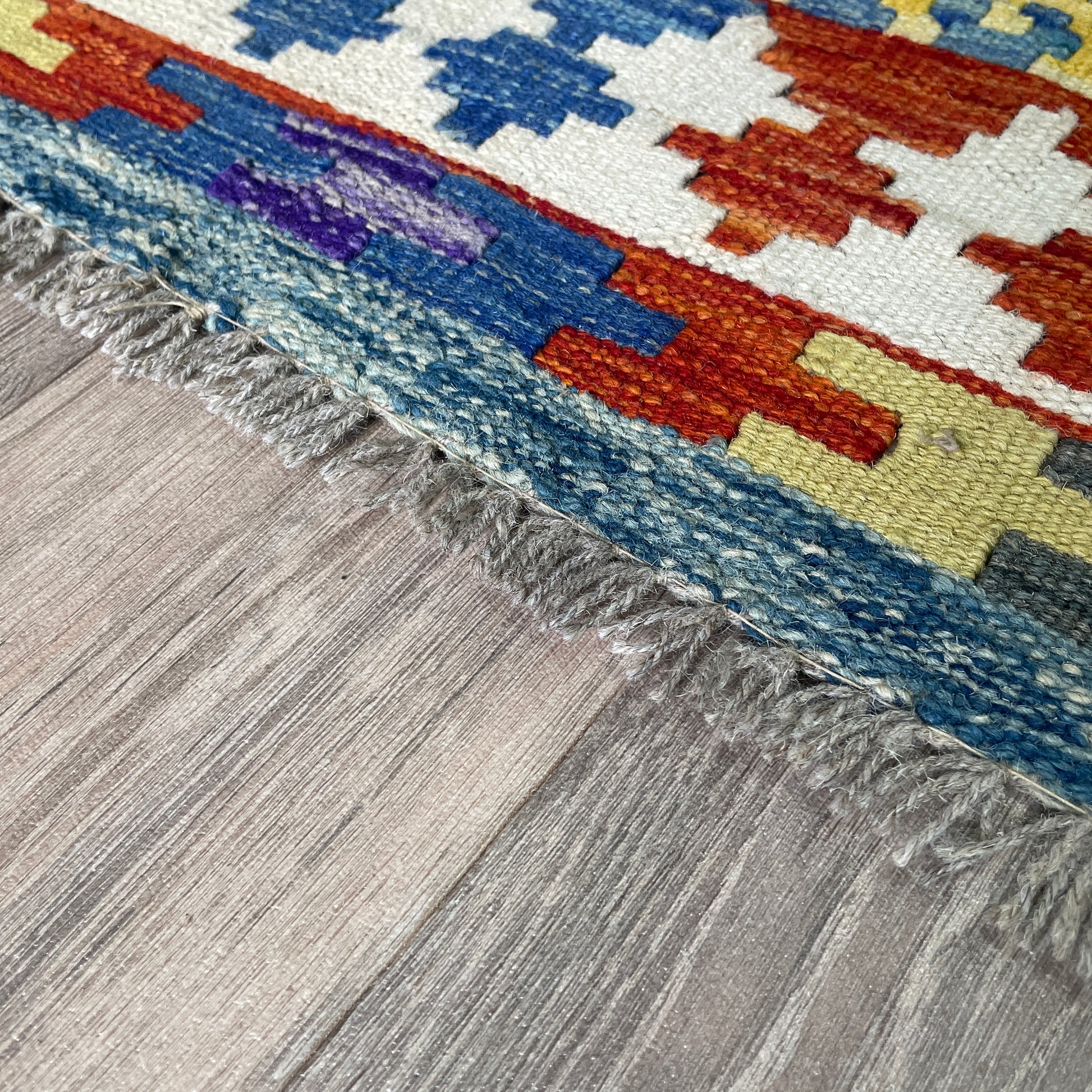 237 x 196 cm | Afghan Kilim Rug