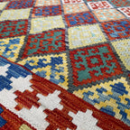 237 x 196 cm | Afghan Kilim Rug - Khorasan Rugs