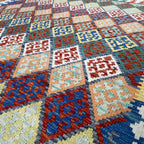 237 x 196 cm | Afghan Kilim Rug - Khorasan Rugs