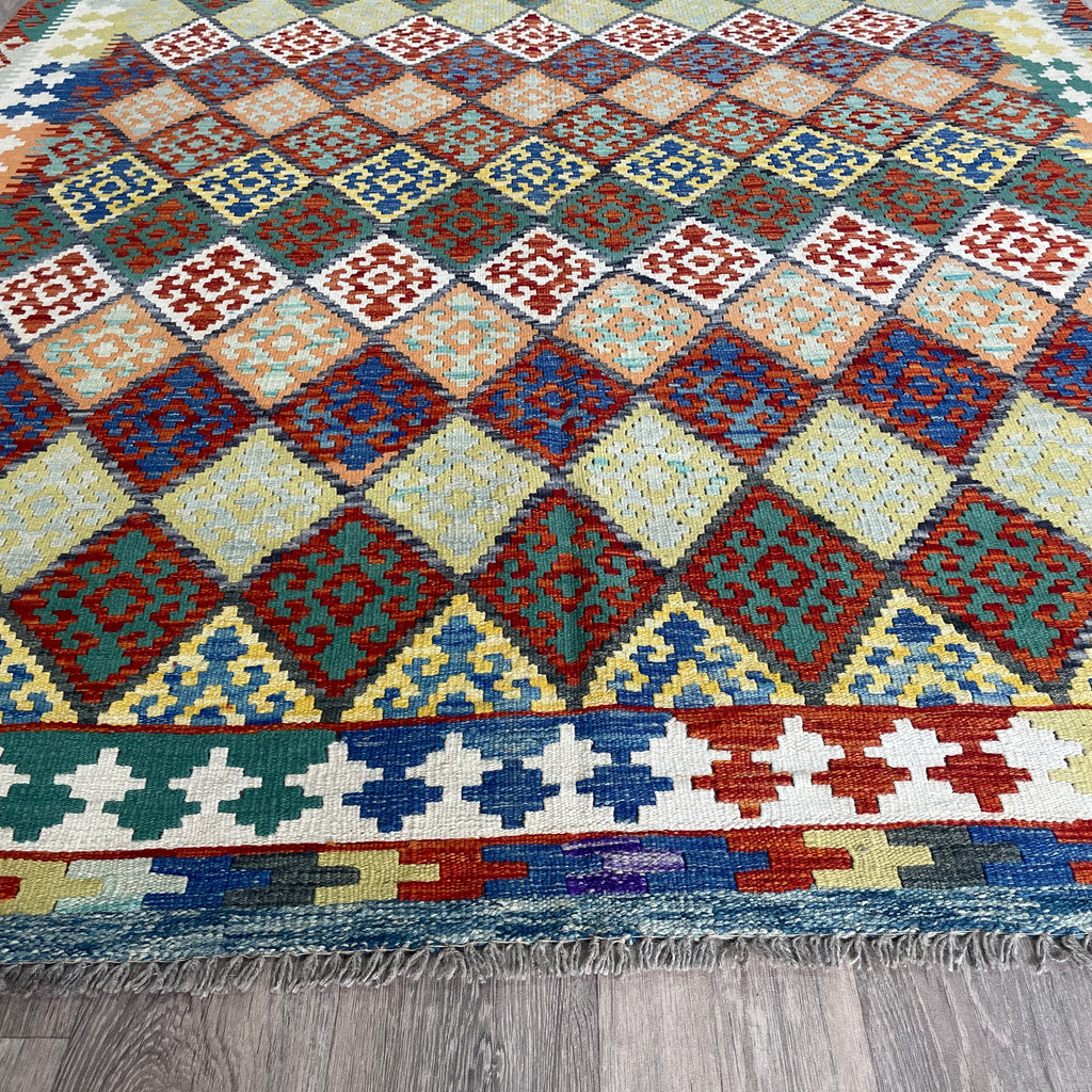 237 x 196 cm | Afghan Kilim Rug