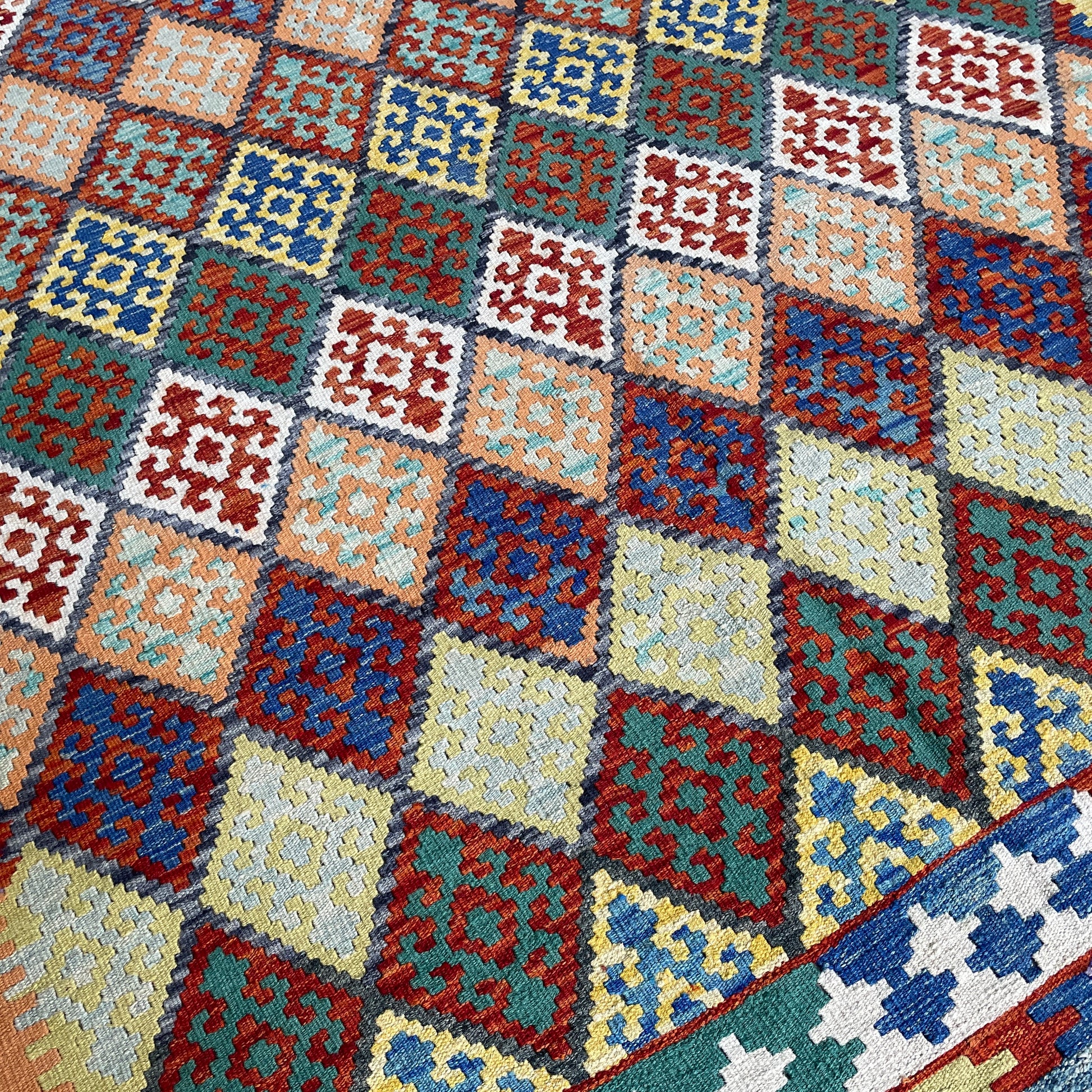 237 x 196 cm | Afghan Kilim Rug