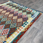 237 x 196 cm | Afghan Kilim Rug - Khorasan Rugs