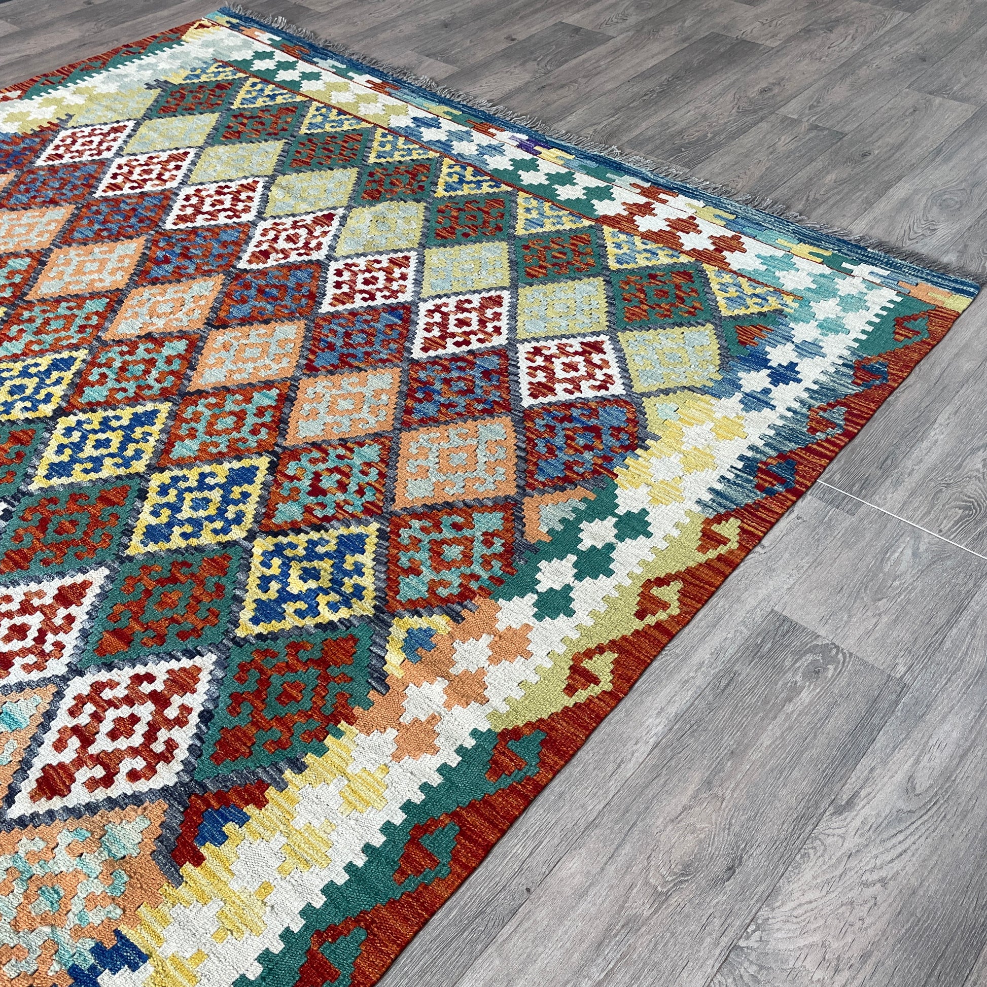 237 x 196 cm | Afghan Kilim Rug